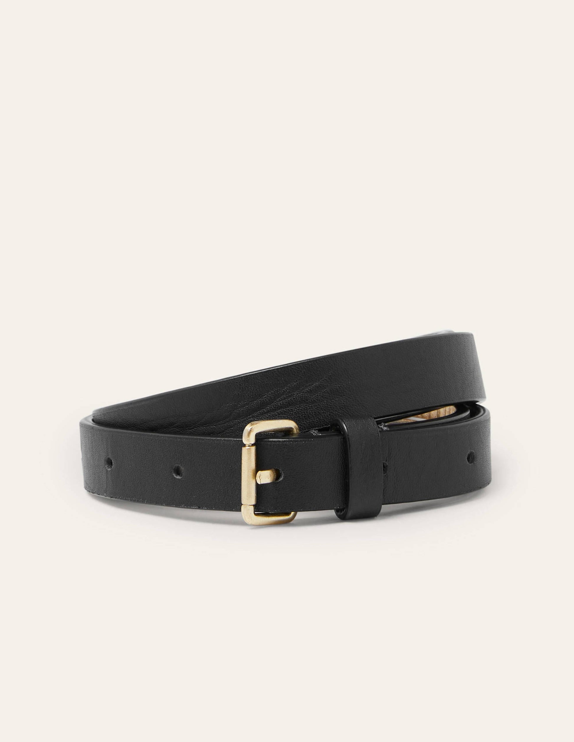 Ceinture fine à boucle-Bleu marine-1