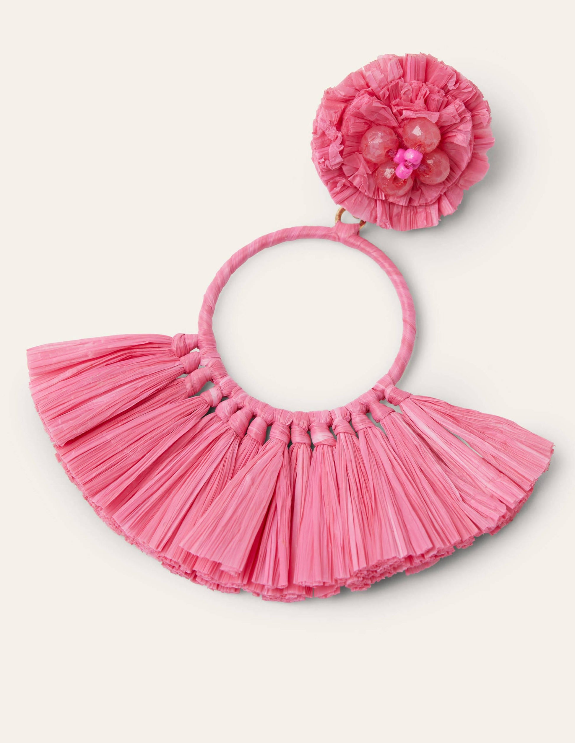 Tassel Ring Earrings-Formica Pink-3