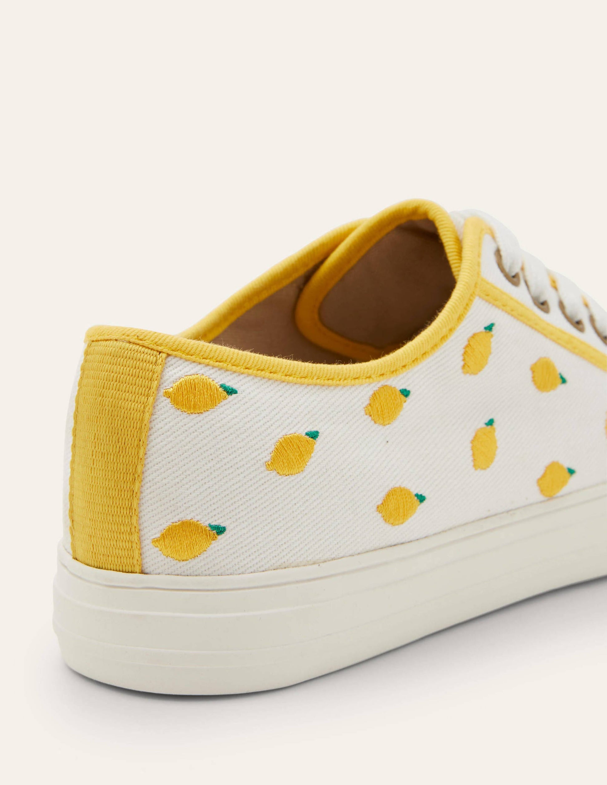 Tennis en toile de coton-Écru, citrons-4