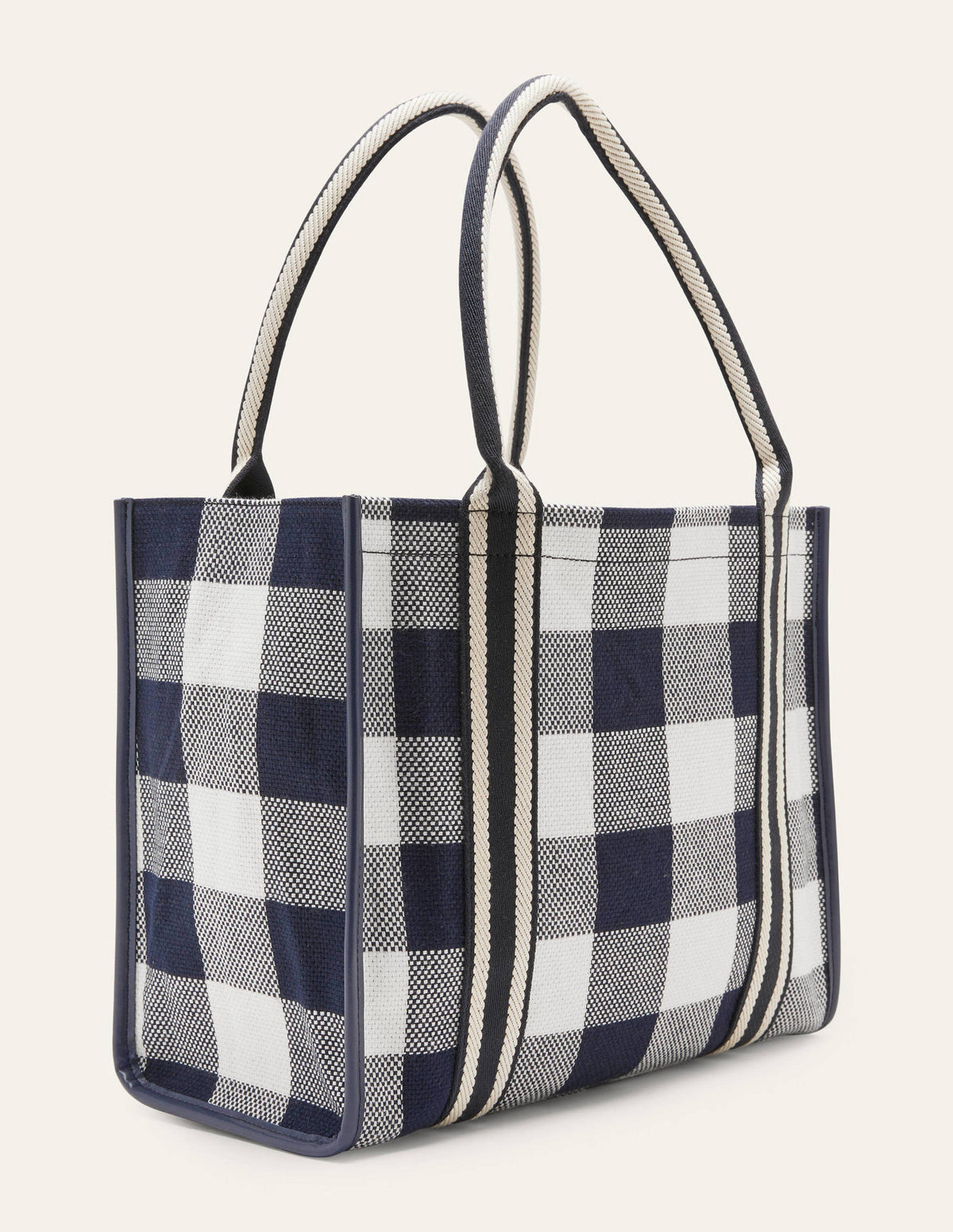 Tilda Canvas Tote Bag-Atlantic Ocean Gingham - Image 3