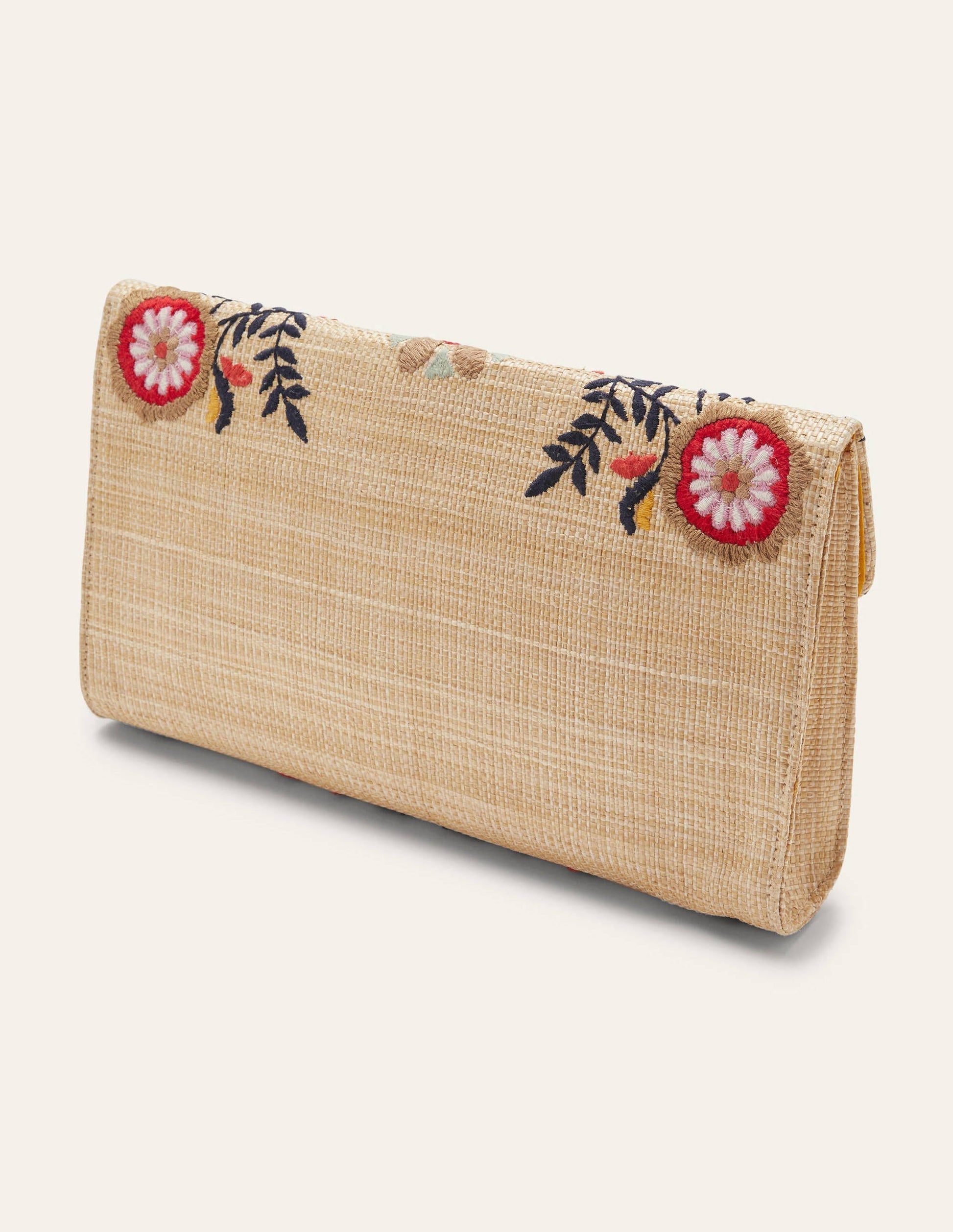 Embroidered Clutch Bag-Natural-4