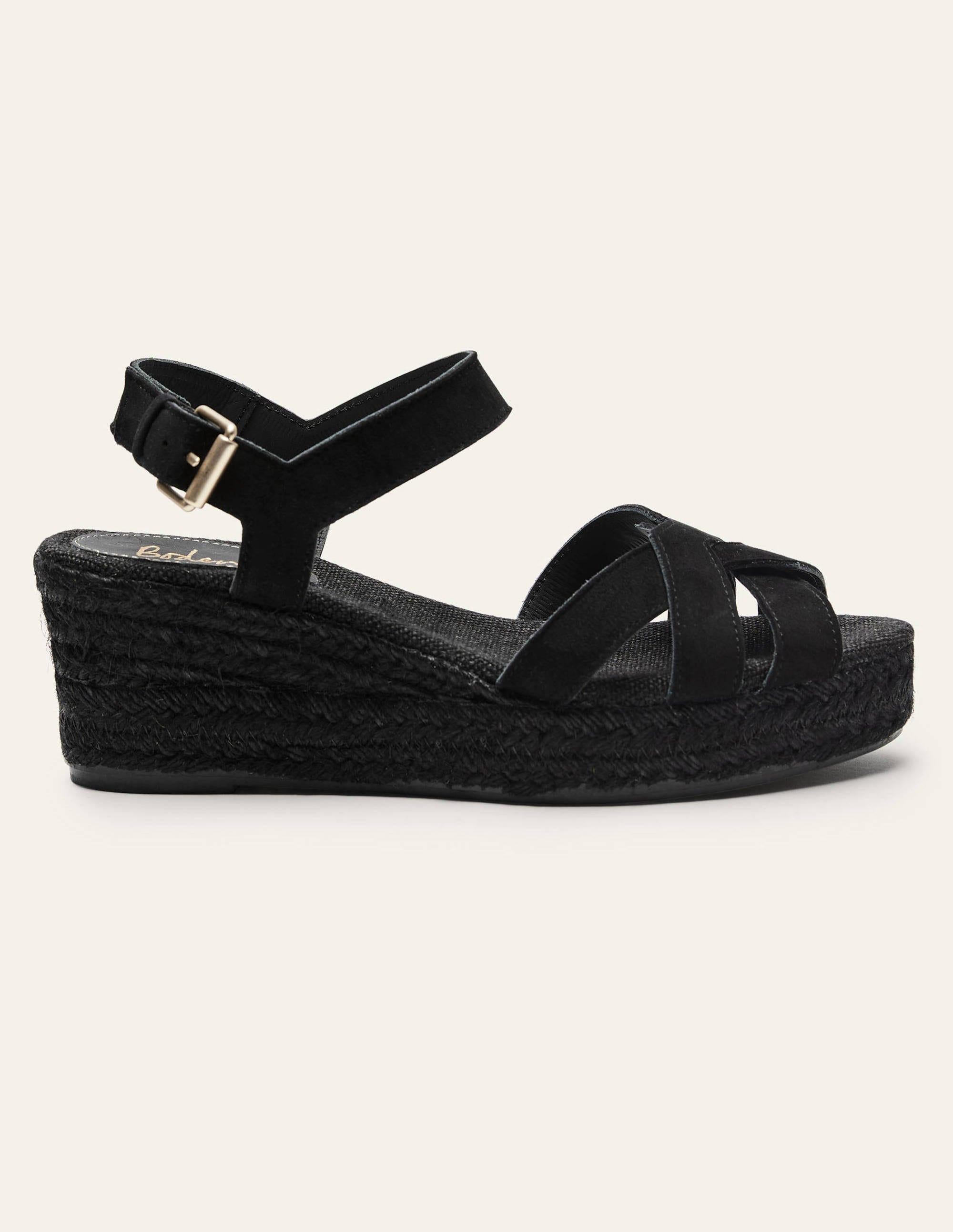 Espadrilles compensées géométriques-Noir - Image 2