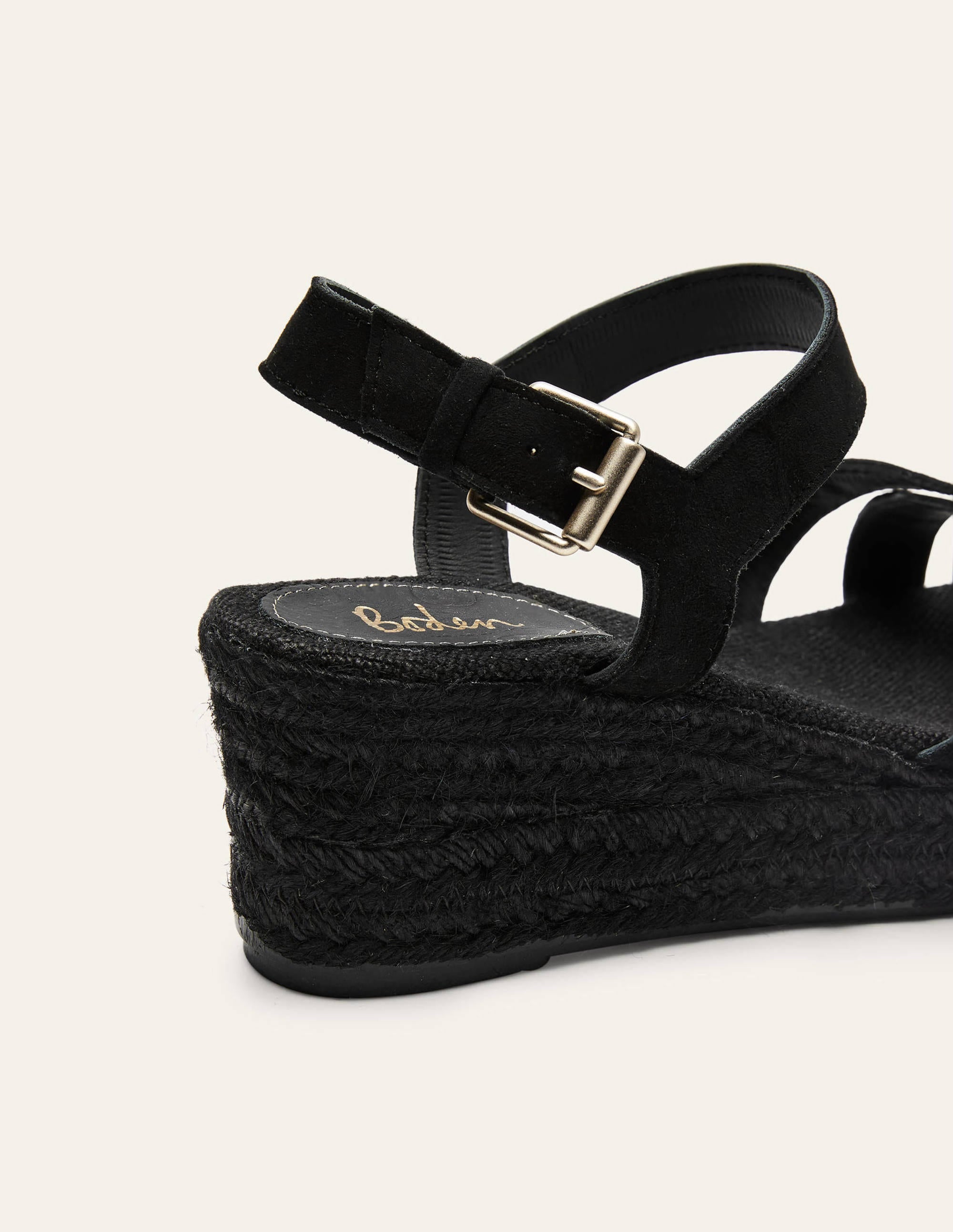 Espadrilles compensées géométriques-Noir - Image 3