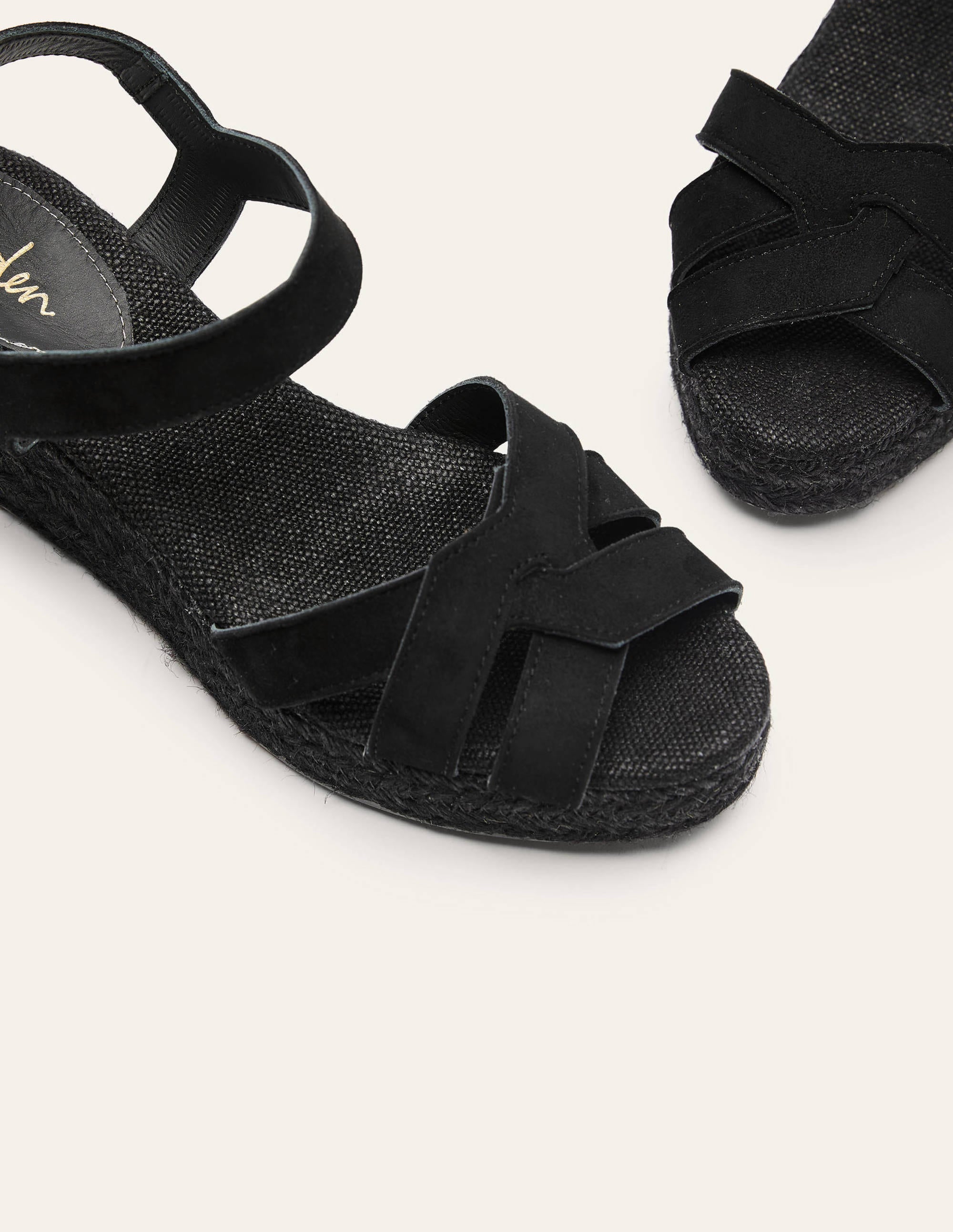 Espadrilles compensées géométriques-Noir - Image 4