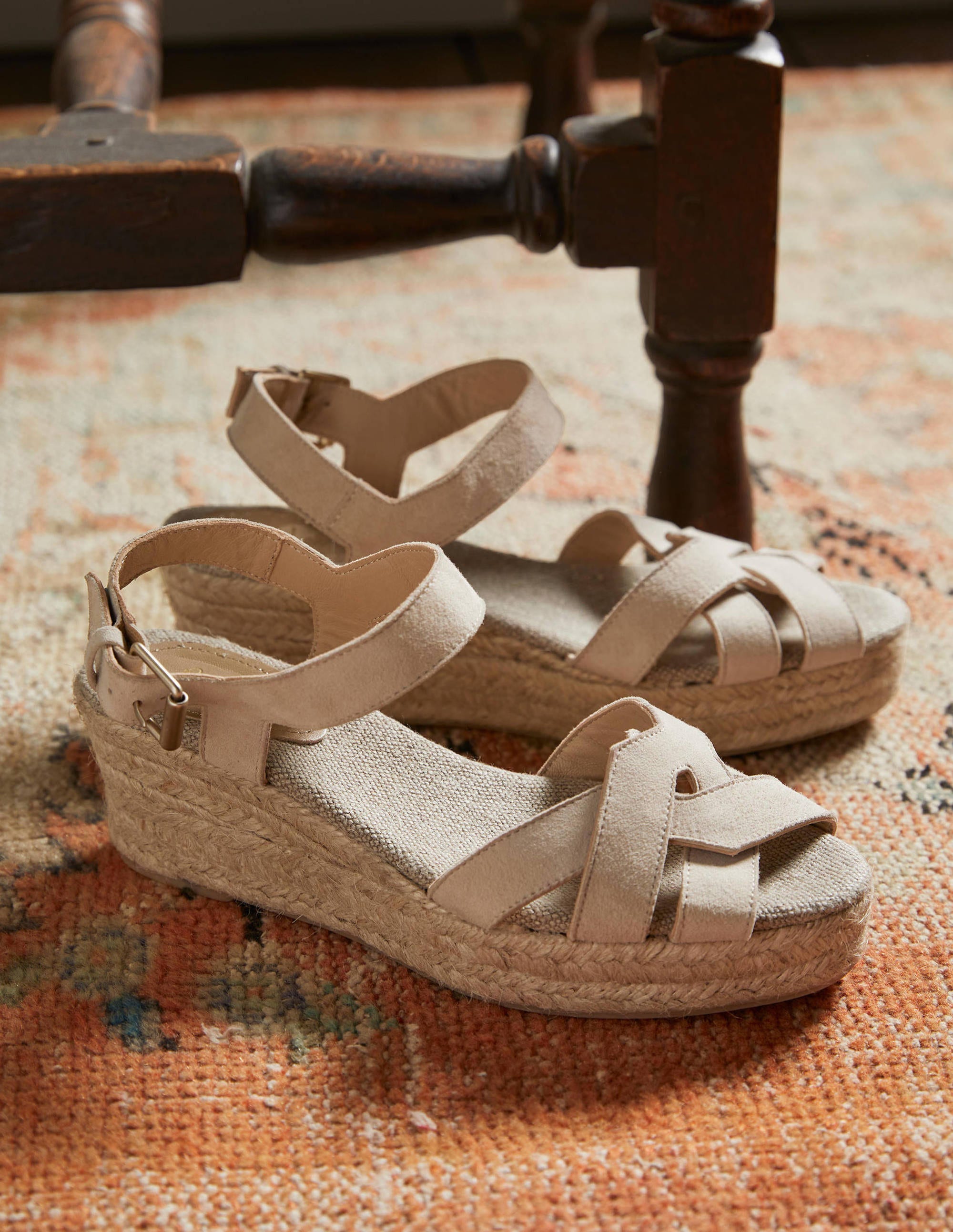 Espadrilles compensées géométriques-Avoine - Image 1