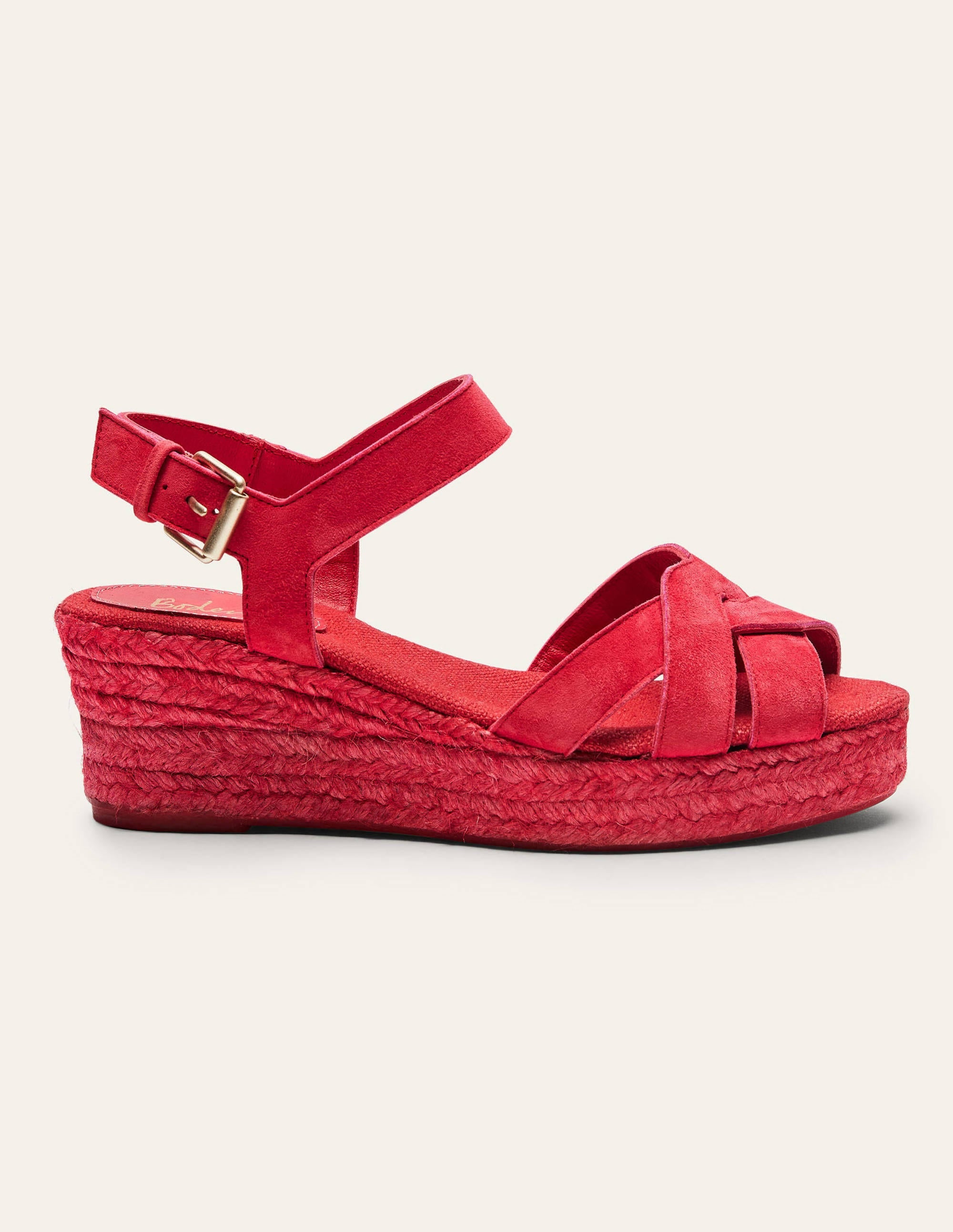 Espadrilles compensées géométriques-Coquelicot vif - Image 2