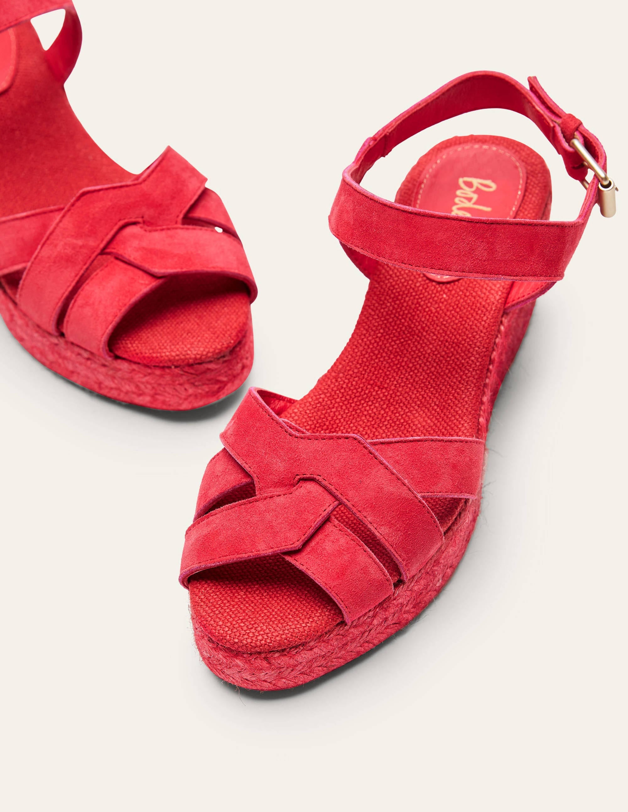 Espadrilles compensées géométriques-Coquelicot vif - Image 4