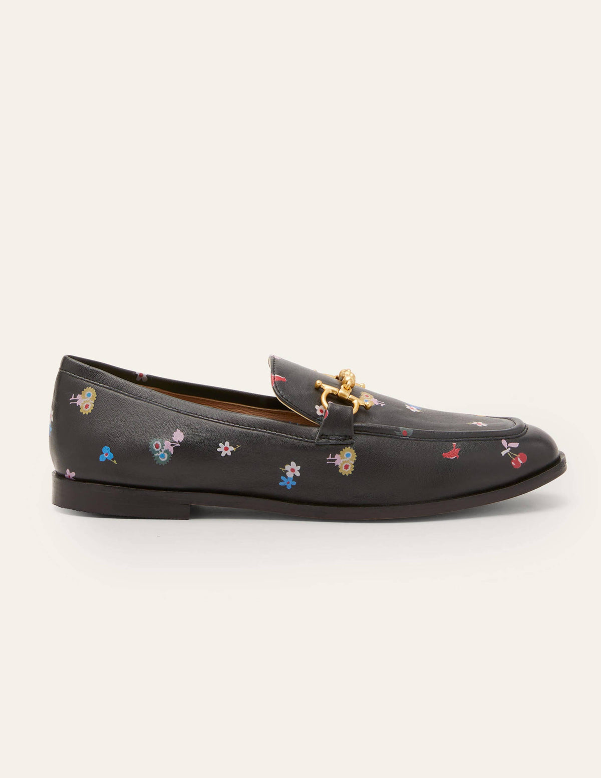 Loafer aus Leder mit Trensen-Schwarz, Waldknospen - Image 2