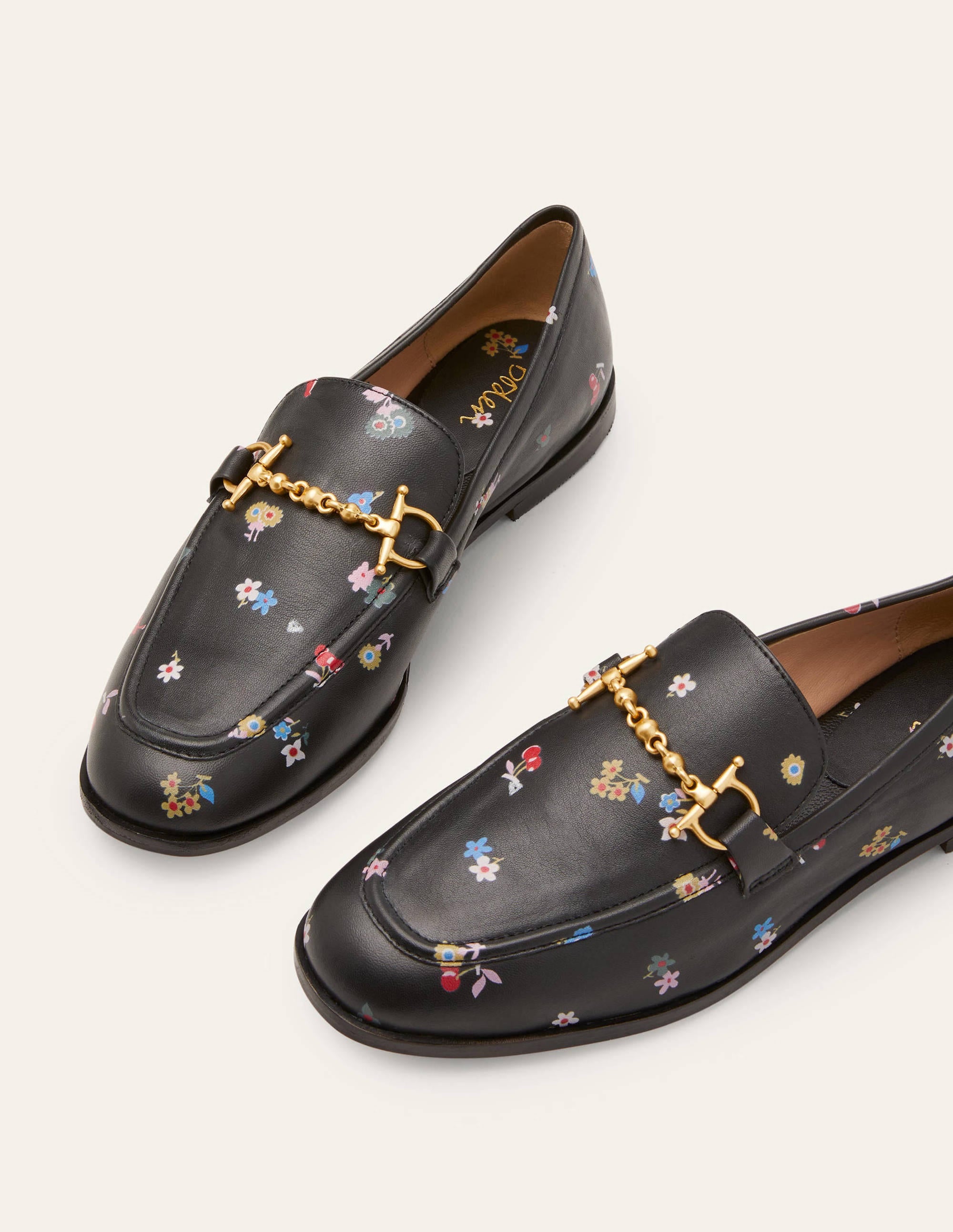 Loafer aus Leder mit Trensen-Schwarz, Waldknospen - Image 3