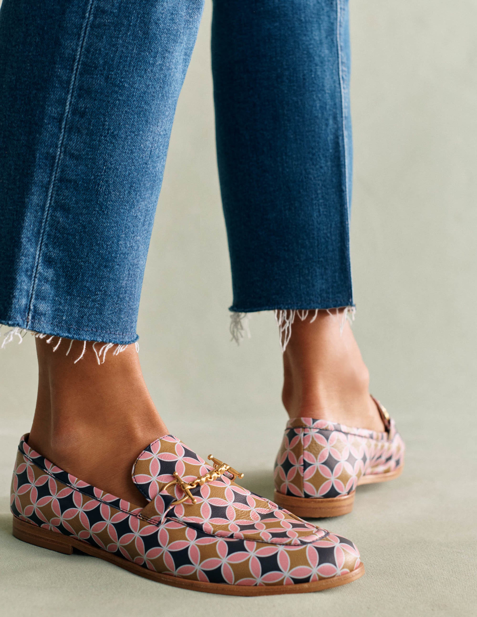 Loafer aus Leder mit Trensen-Kamelbraun, Spiro-Muster - Image 4