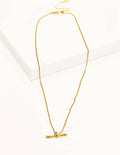 Halskette mit T-Steg-Gold-Metallic
