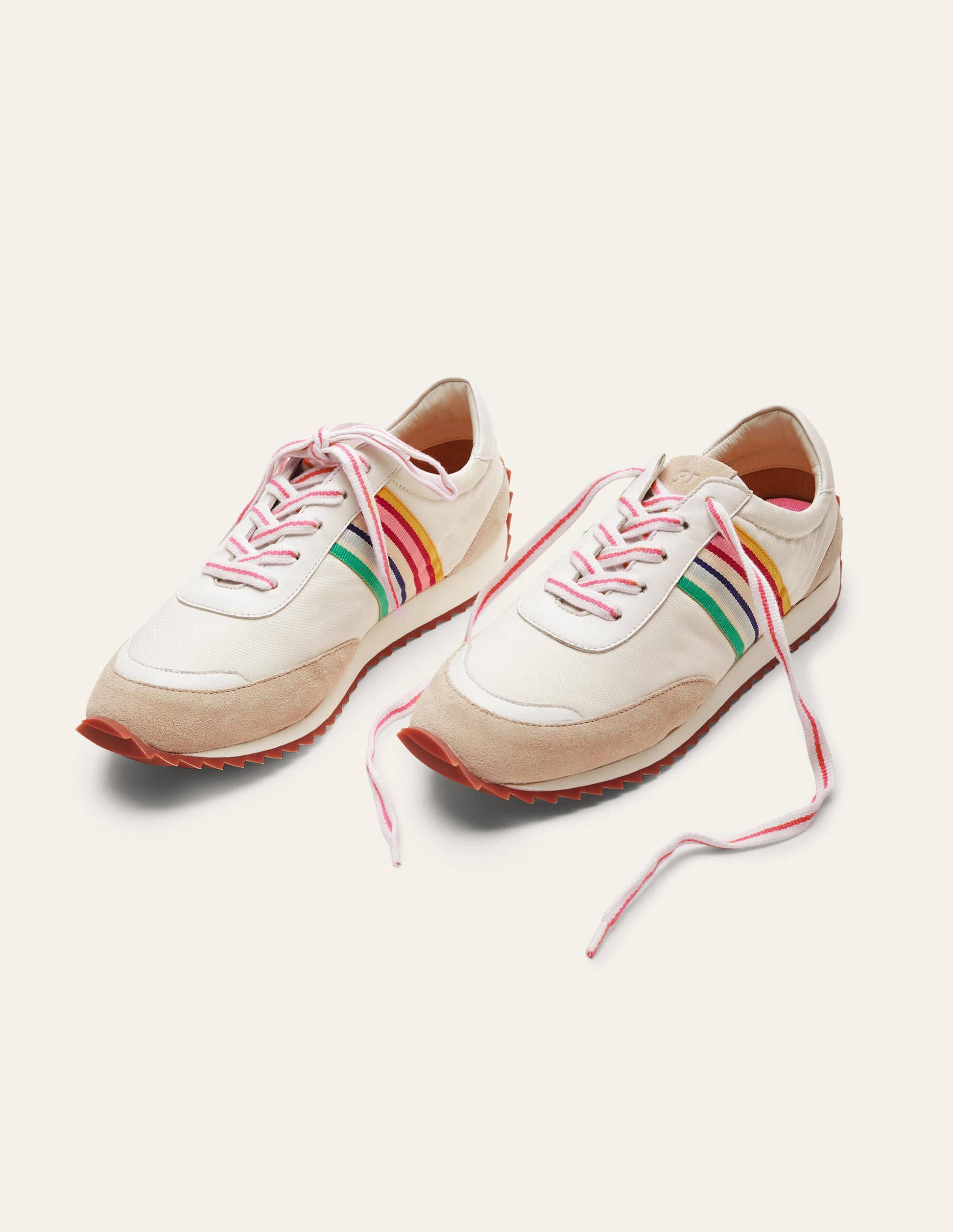 Baskets de running rayées-Blanc, rayé multi-3