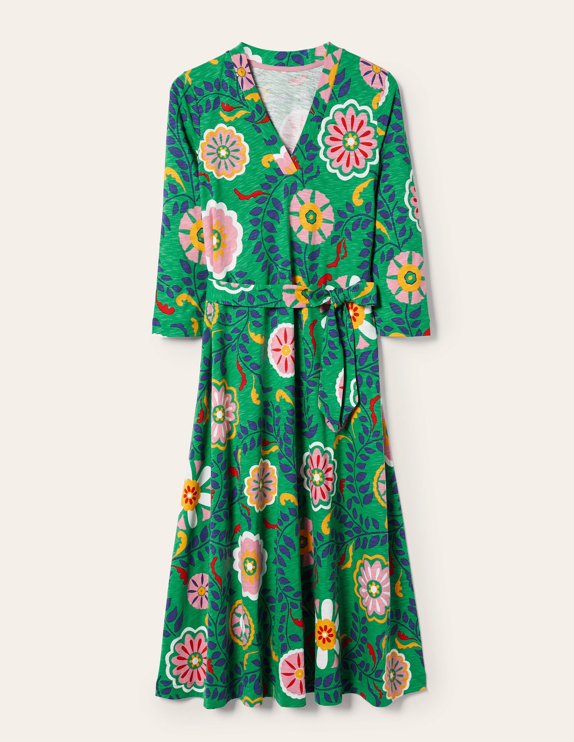 Kaftan-Midikleid aus Jersey-Englischer Efeu, Üppiger Garten - Image 4