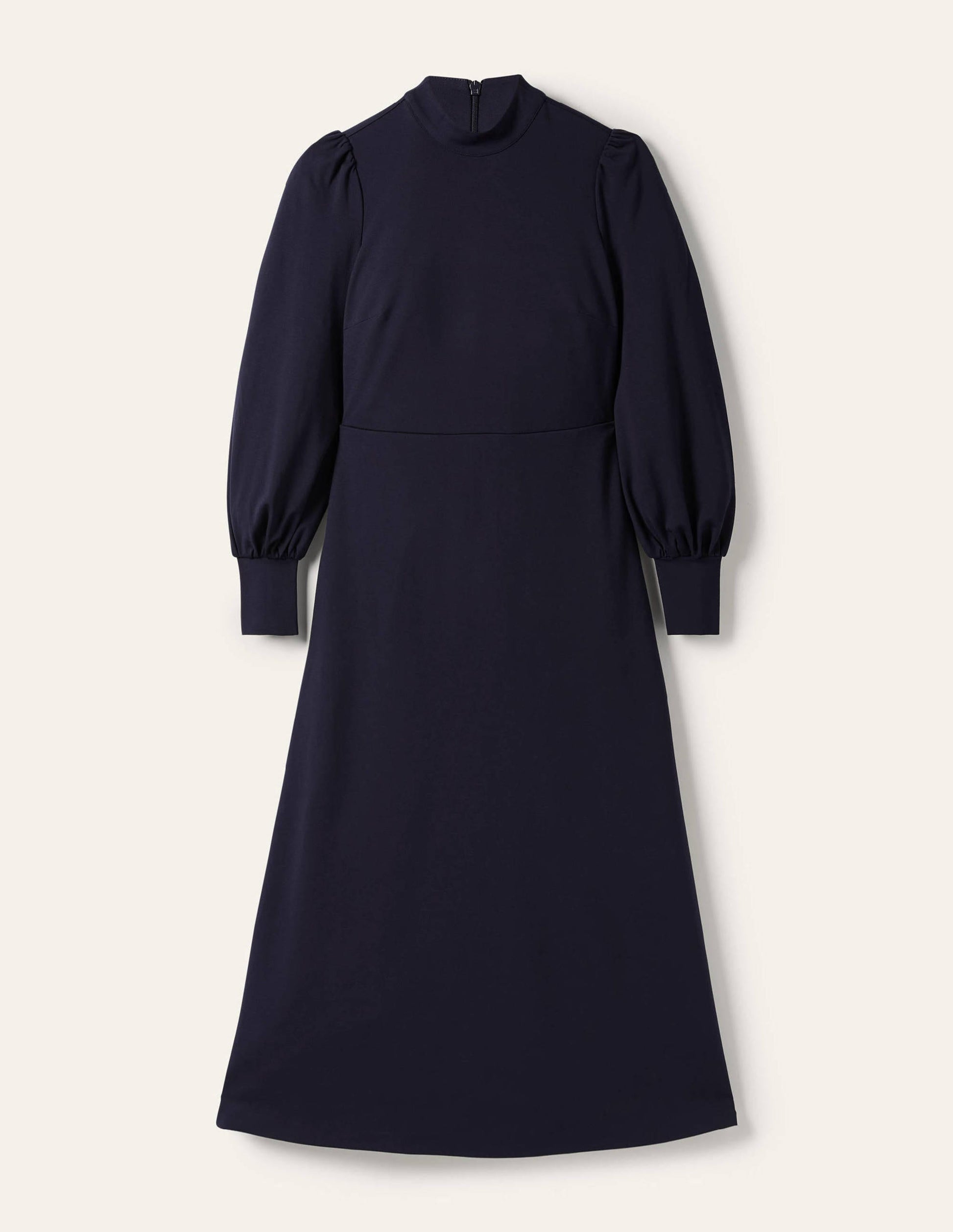 Robe midi en jersey-Bleu marine-5