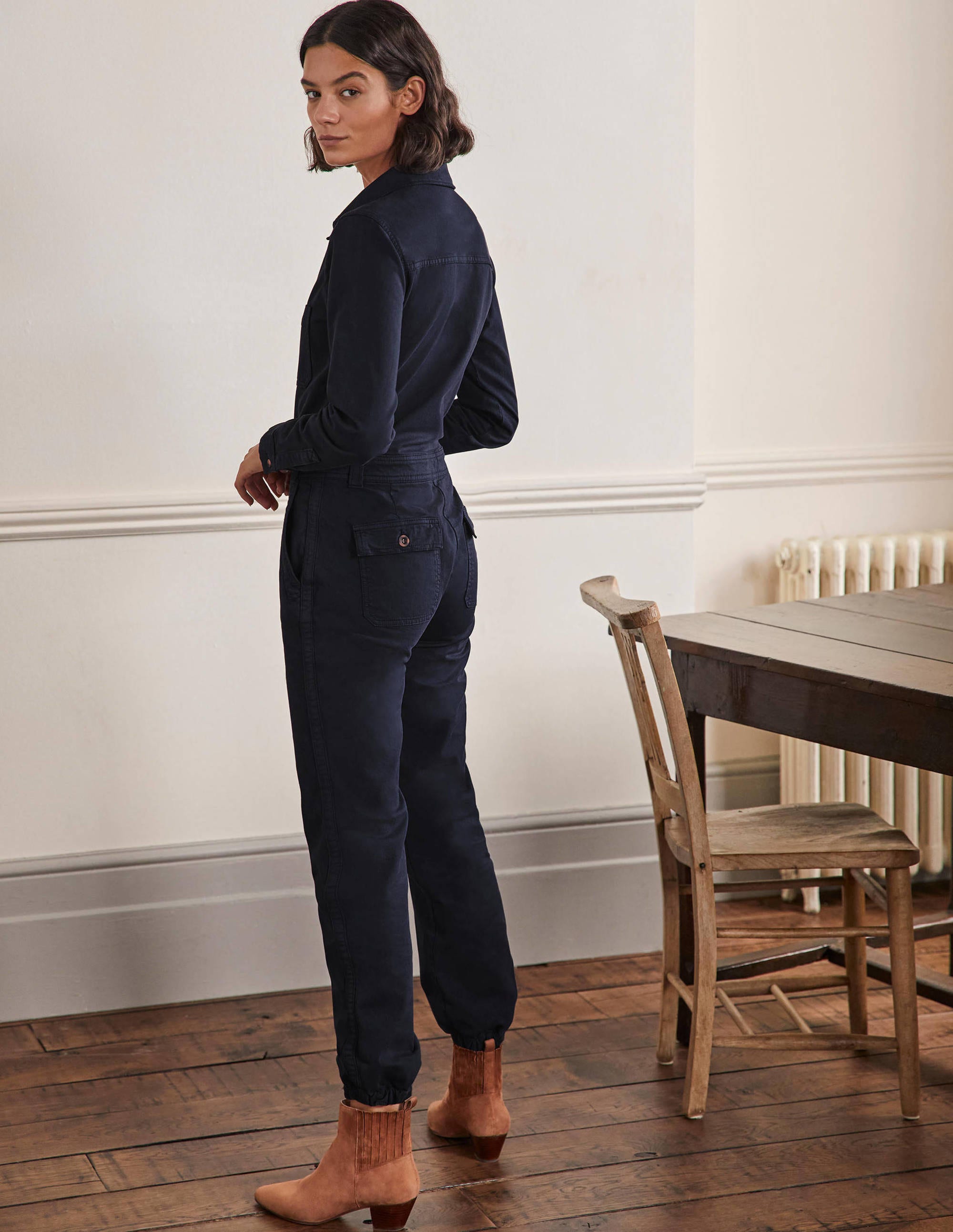 Combinaison Carly en coton-Bleu marine - Image 3