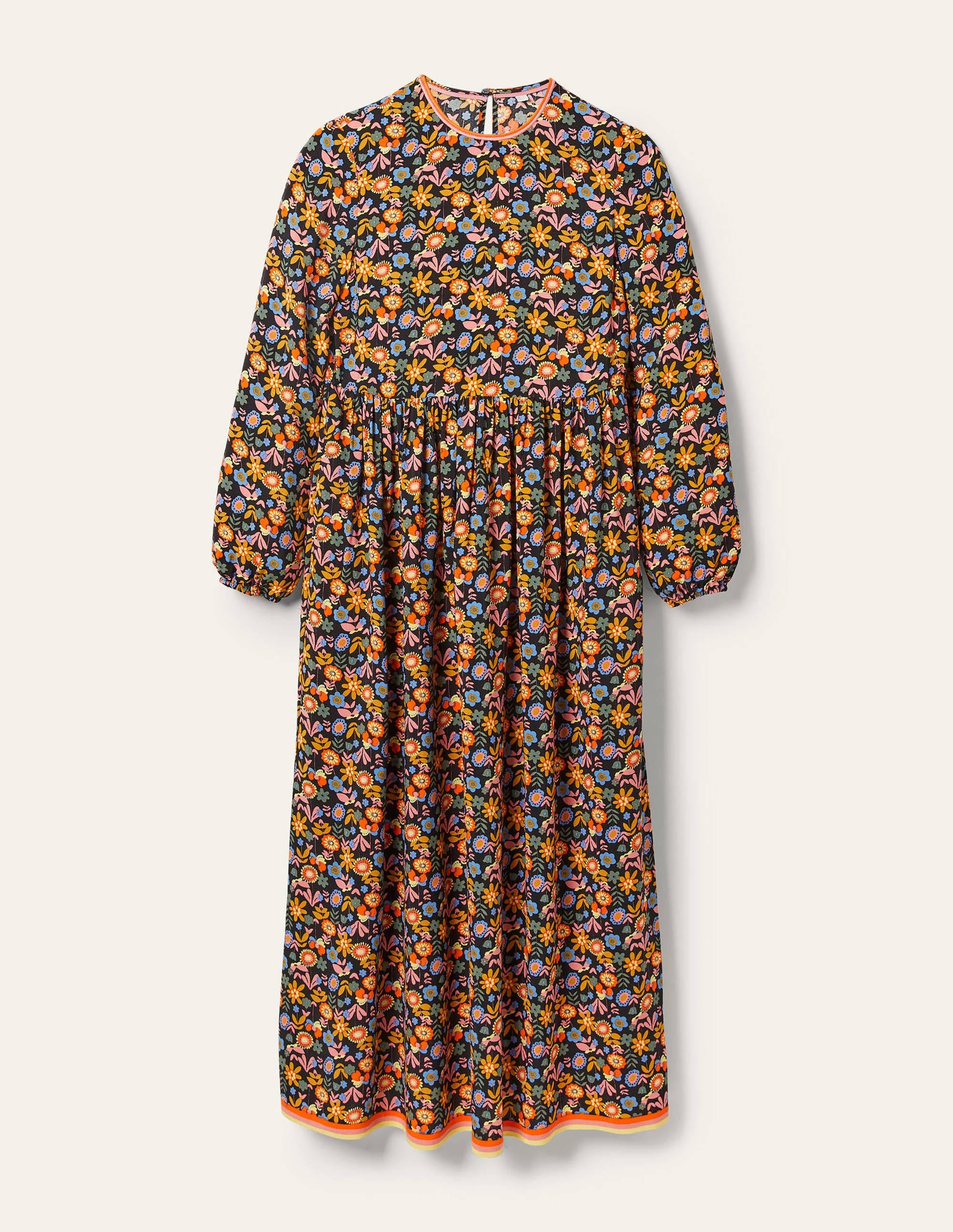 Robe longue ornementée-Noir, motif Floral Bloom multi - Image 5