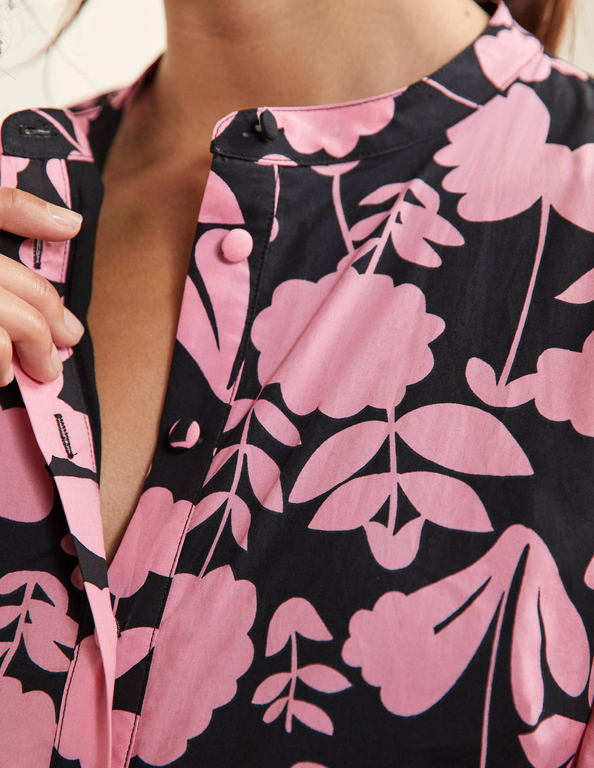 Maxikleid mit mehreren Stufen-Kirschblütenrosa, Blüten-2