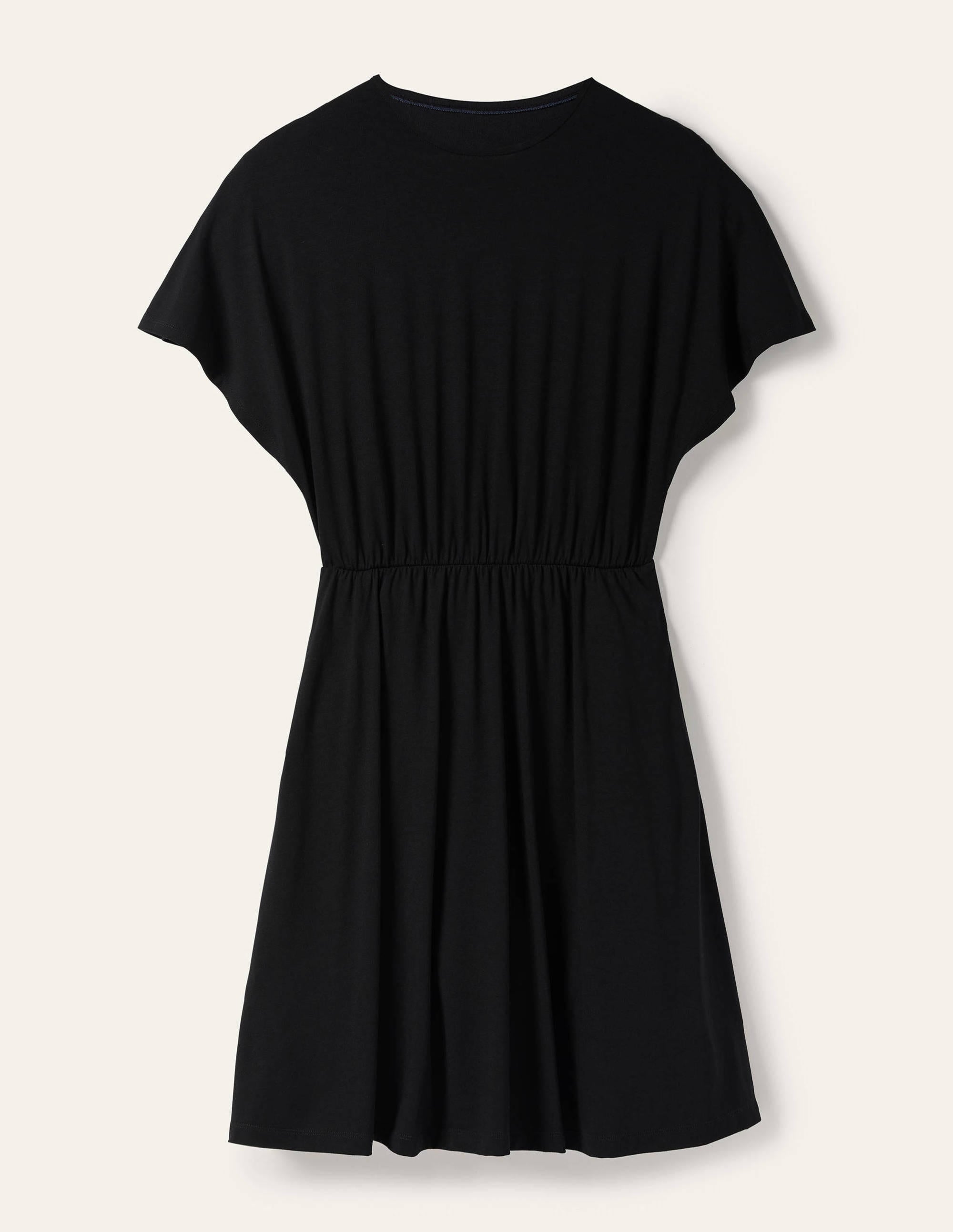 Jerseykleid mit Flatterärmeln-Schwarz - Image 5
