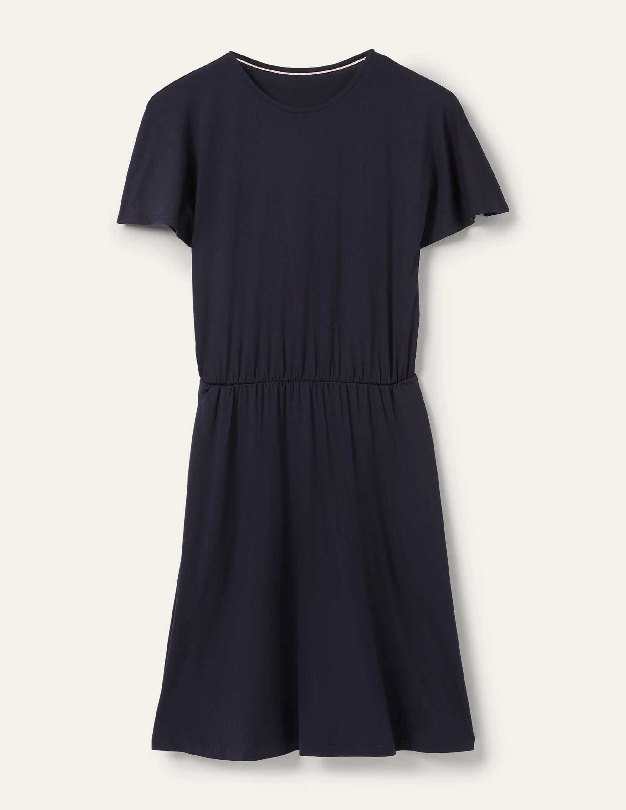 Jerseykleid mit Flatterärmeln-Marineblau - Image 5