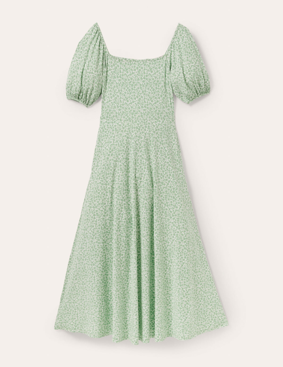 Maxikleid mit eckigem Ausschnitt-Zephirgrün, Blumenzweige - Image 5
