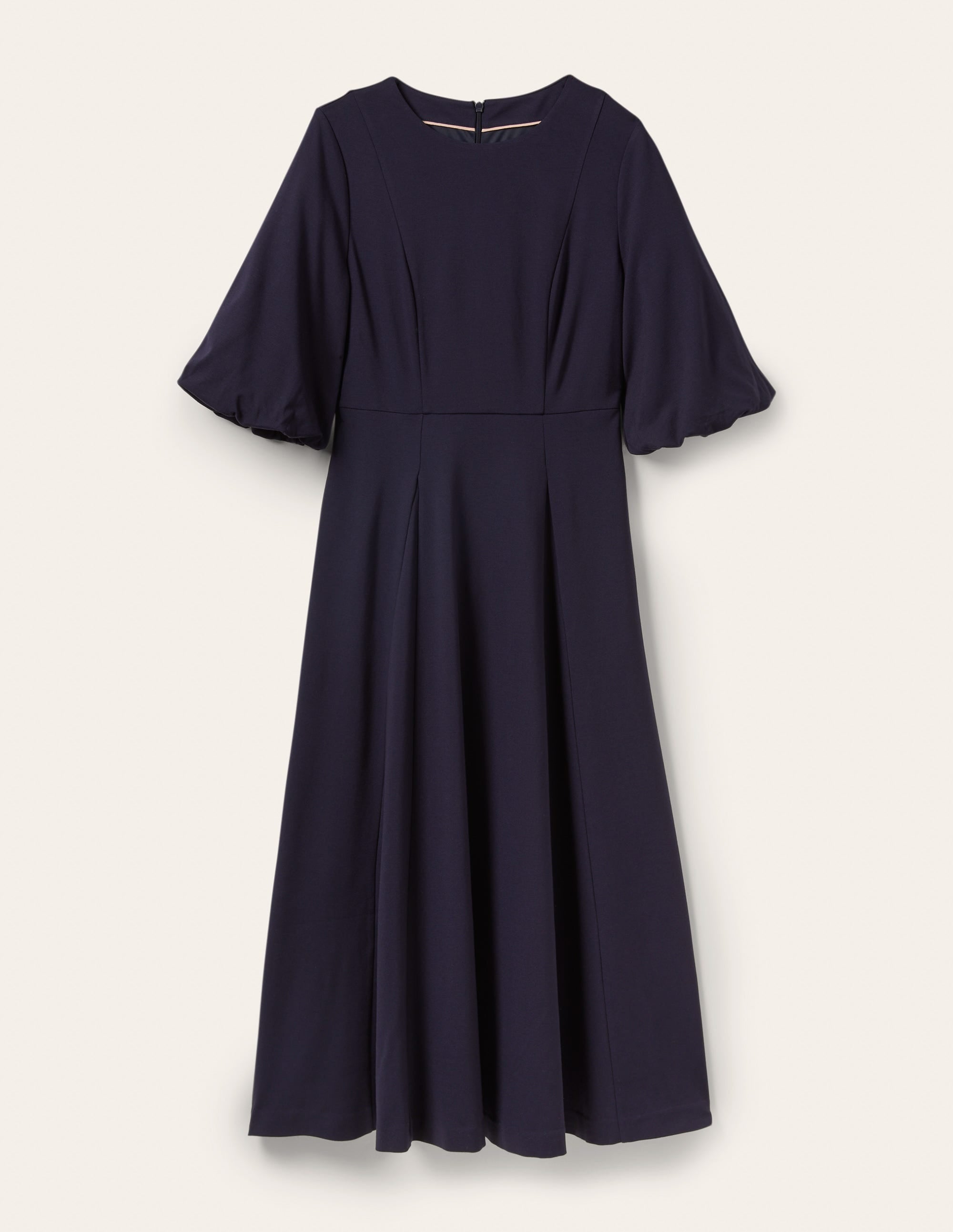 Ponte-Midikleid mit Tellerrock-Marineblau - Image 5
