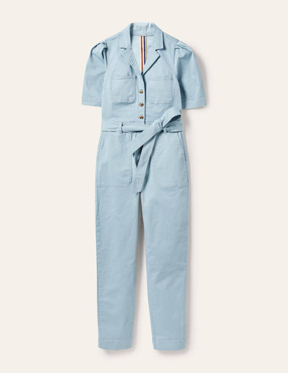 Jumpsuit mit Puffärmeln-Pastellblau-5