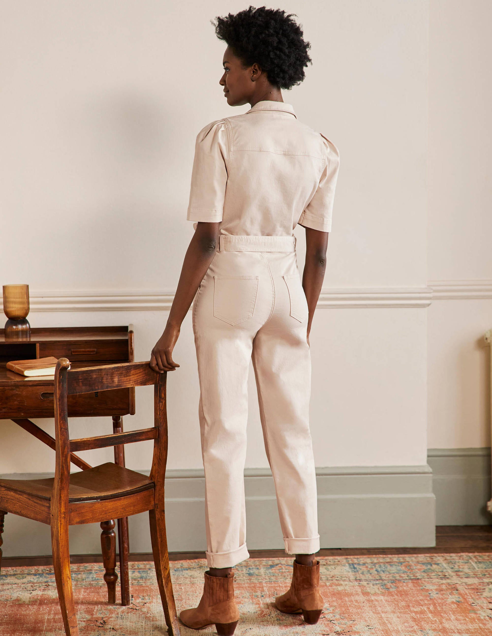 Jumpsuit mit Puffärmeln-Hafermilch - Image 3
