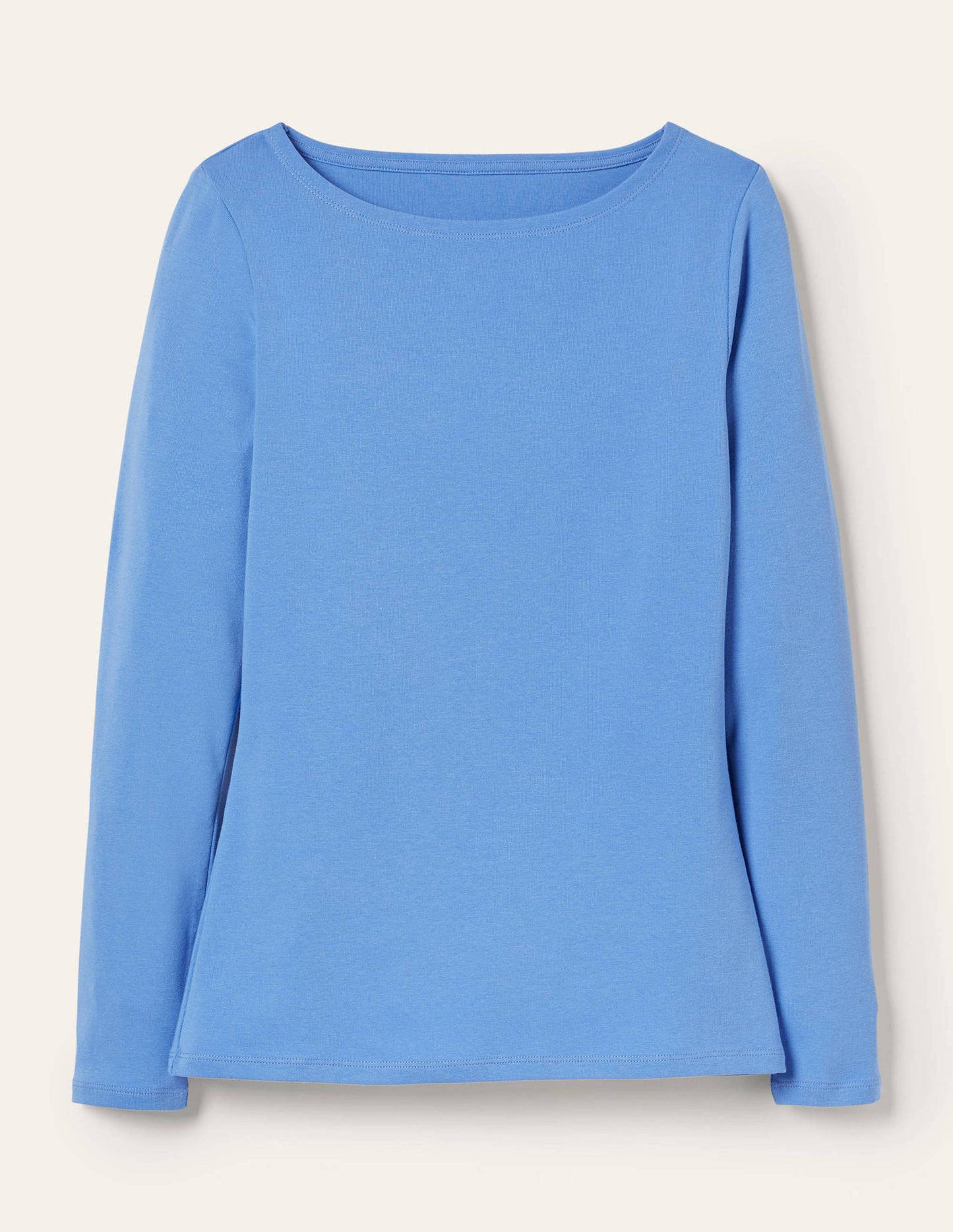 Basic-Shirt mit U-Boot-Ausschnitt-Traube/Hyazinthe