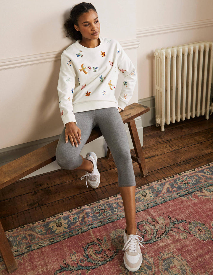 7/8-Jerseyleggings mit hoher Taille-Anthrazit