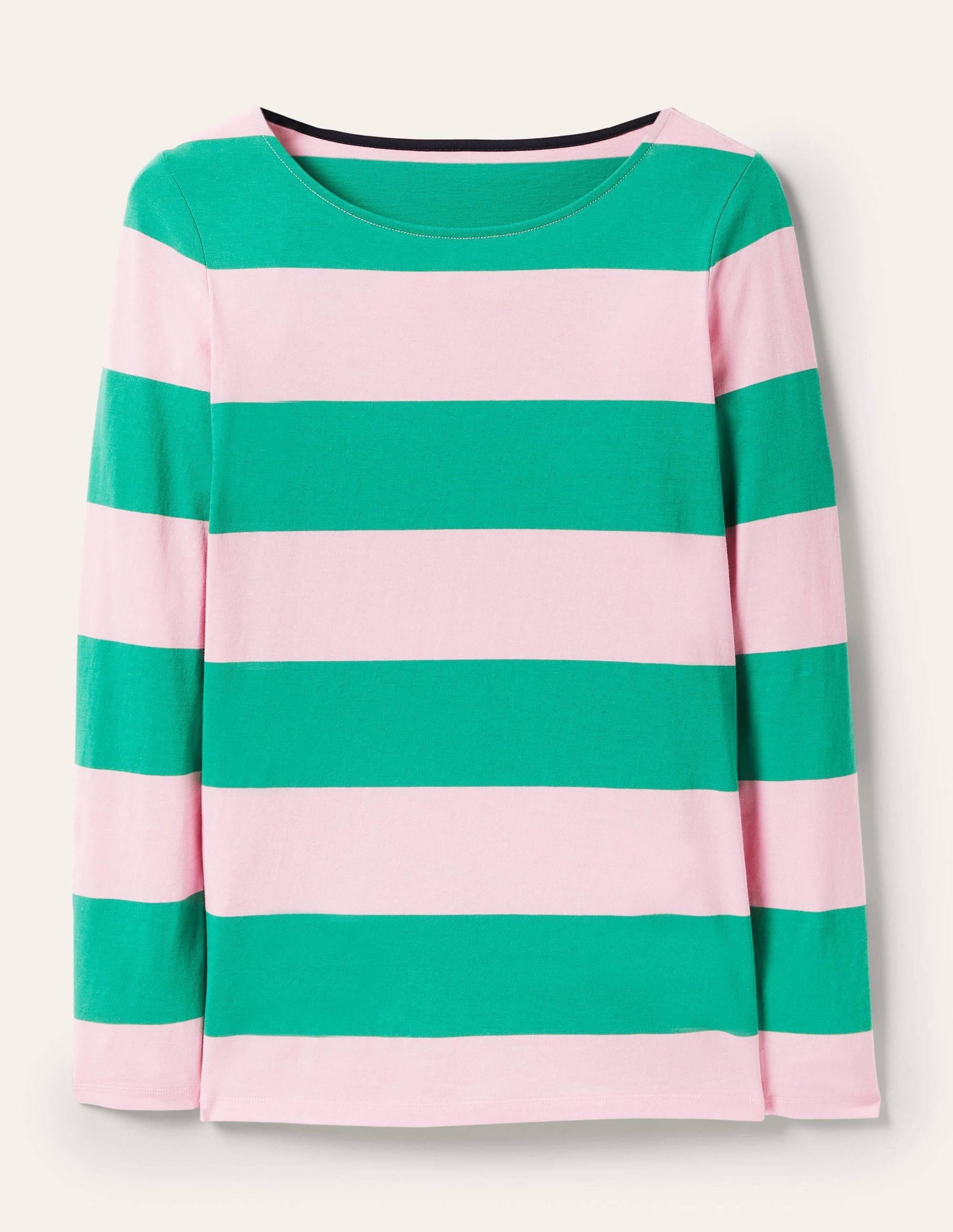 Langärmliges Bretonshirt-Zartes Rosa/Grün, Gestreift - Image 5
