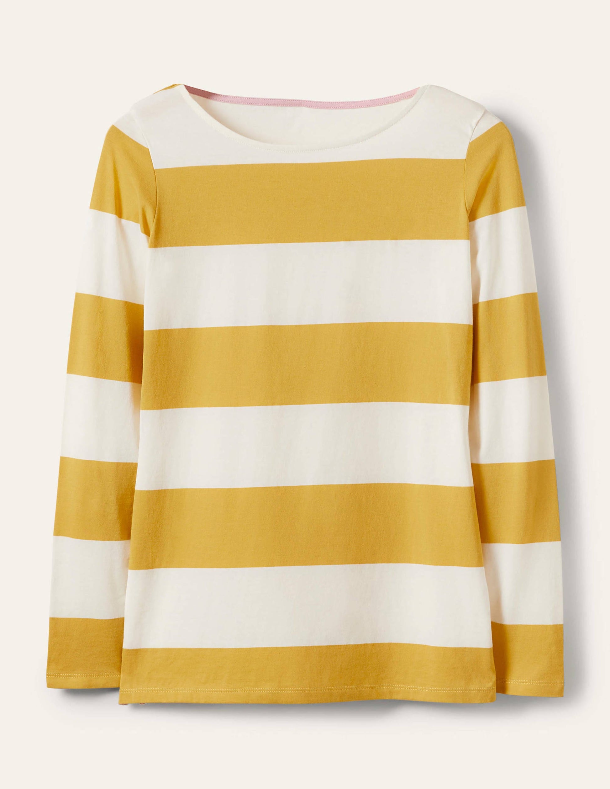 Langärmliges Bretonshirt-Senfgelb/Naturweiß, Gestreift-5