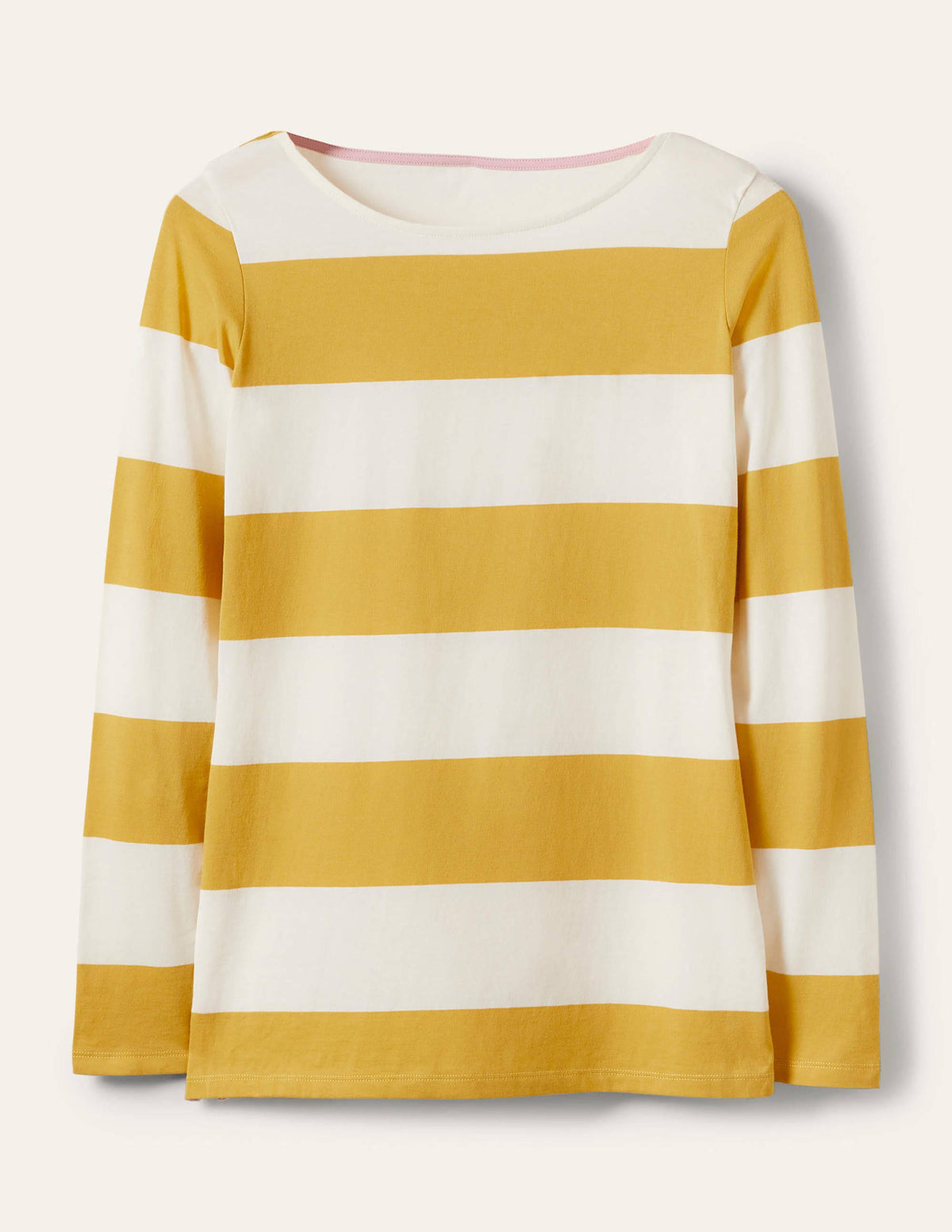 Langärmliges Bretonshirt-Senfgelb/Naturweiß, Gestreift - Image 5