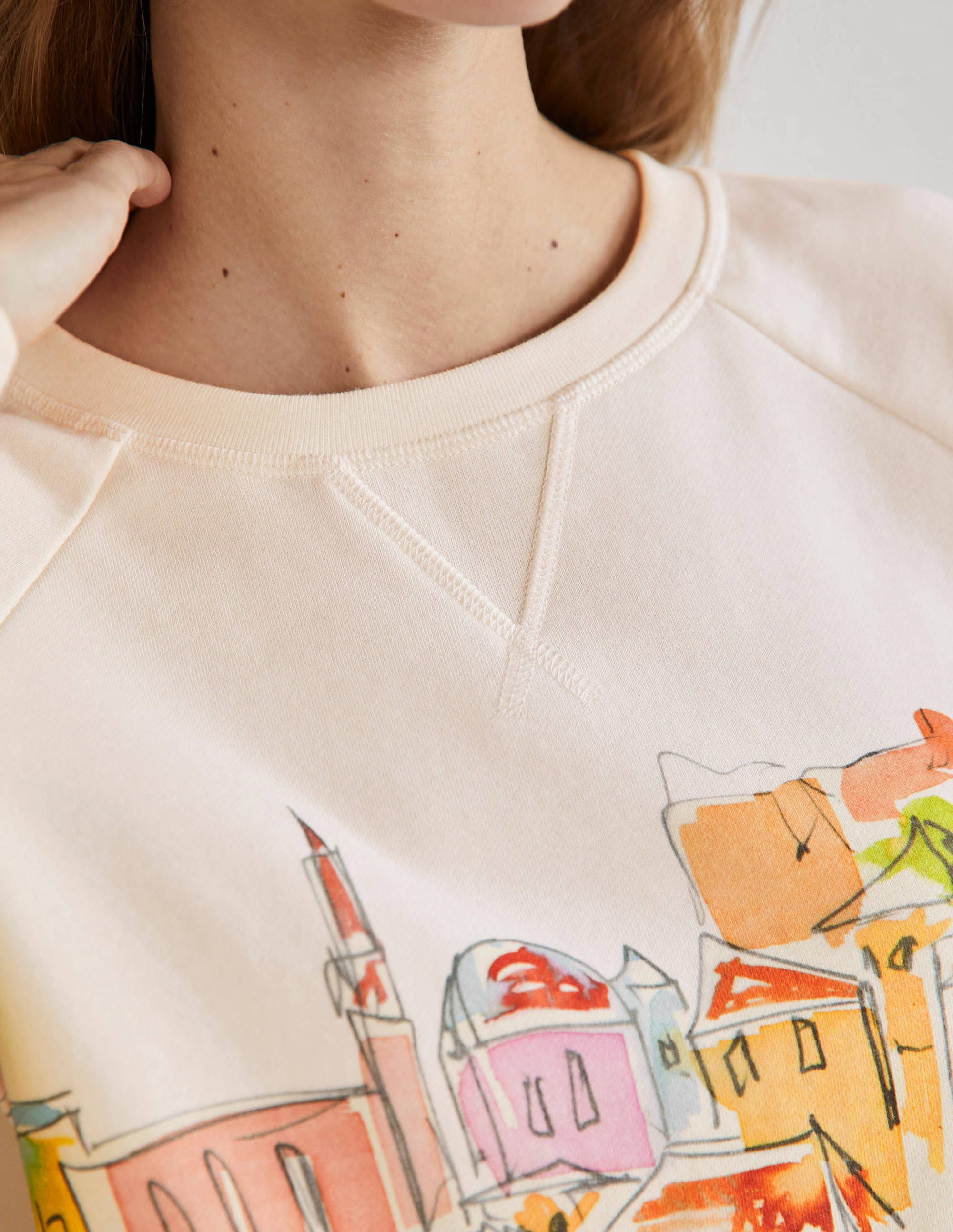 Sweat en coton imprimé-Surf, village arc-en-ciel - Image 2