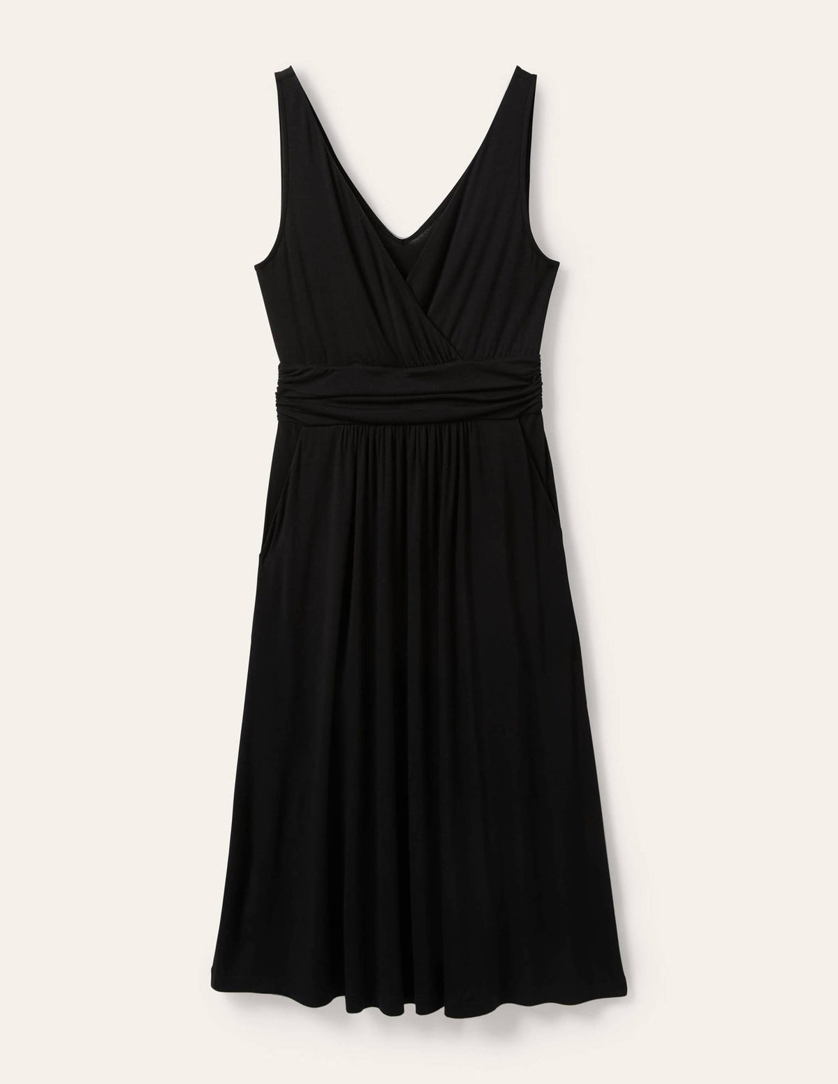 Effie Jerseykleid mit V-Ausschnitt-Schwarz - Image 6