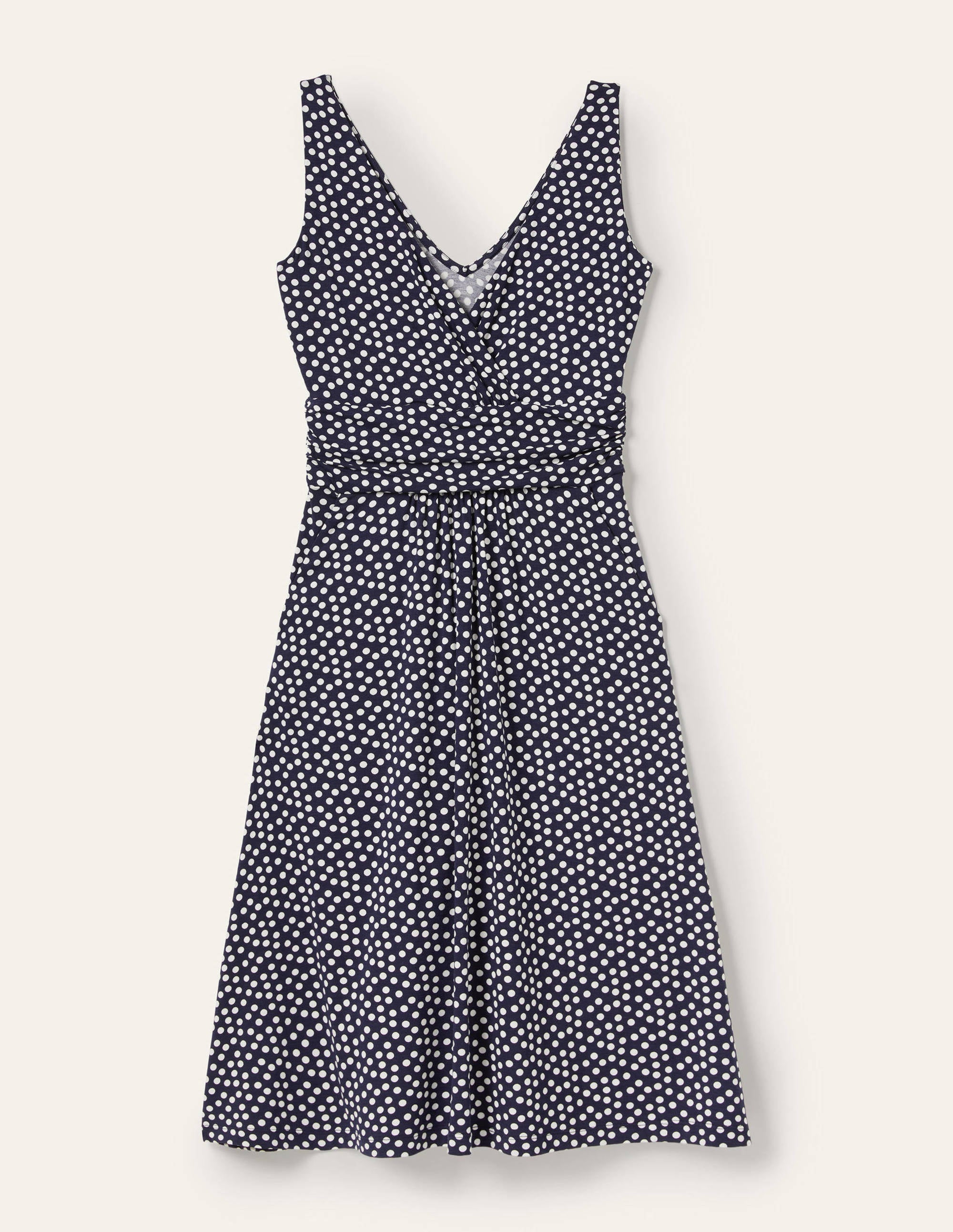 Robe Effie en jersey-Pois indisciplinés bleu marine foncé - Image 6