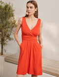 Robe Effie en jersey-Papaye