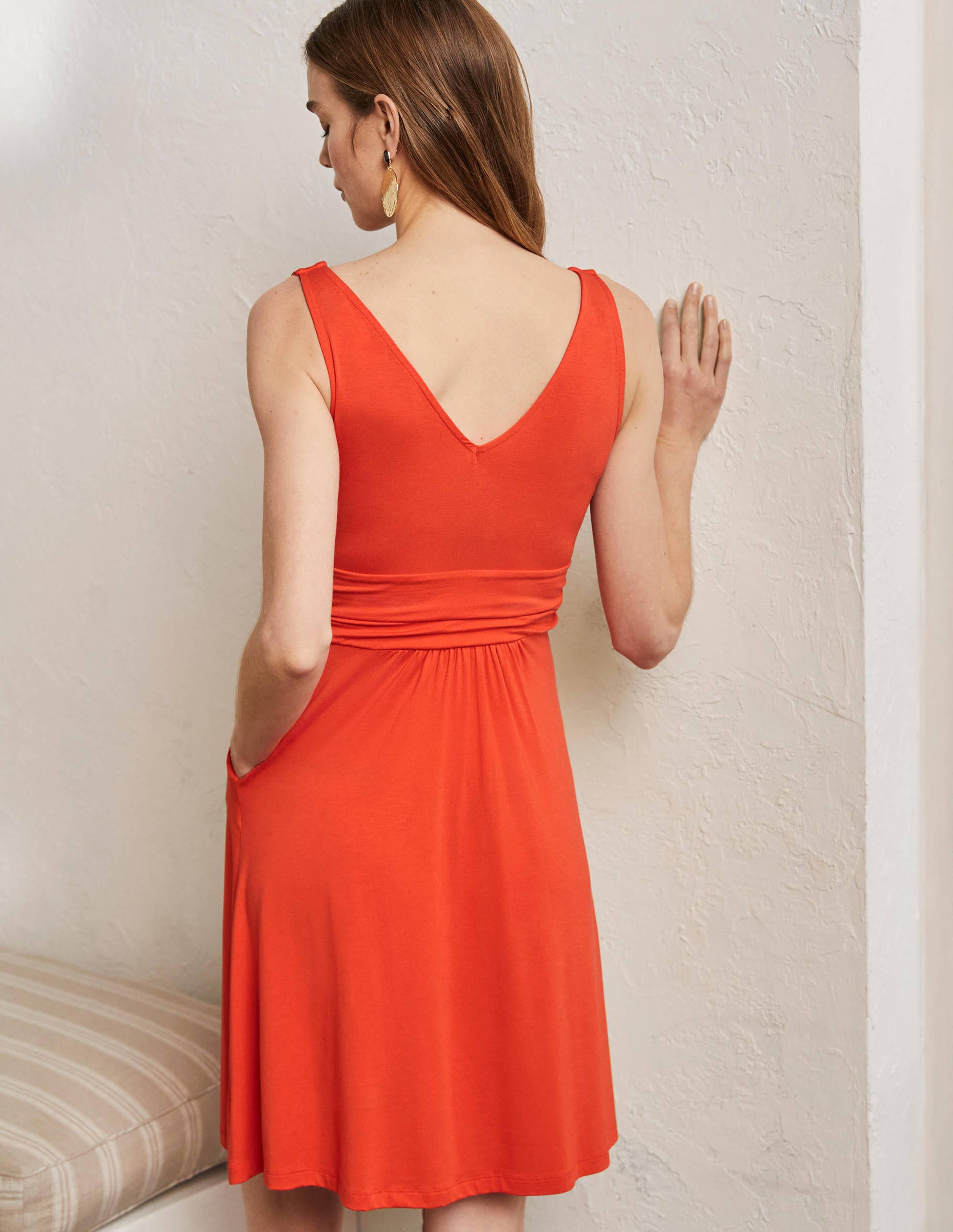 Robe Effie en jersey-Papaye - Image 3