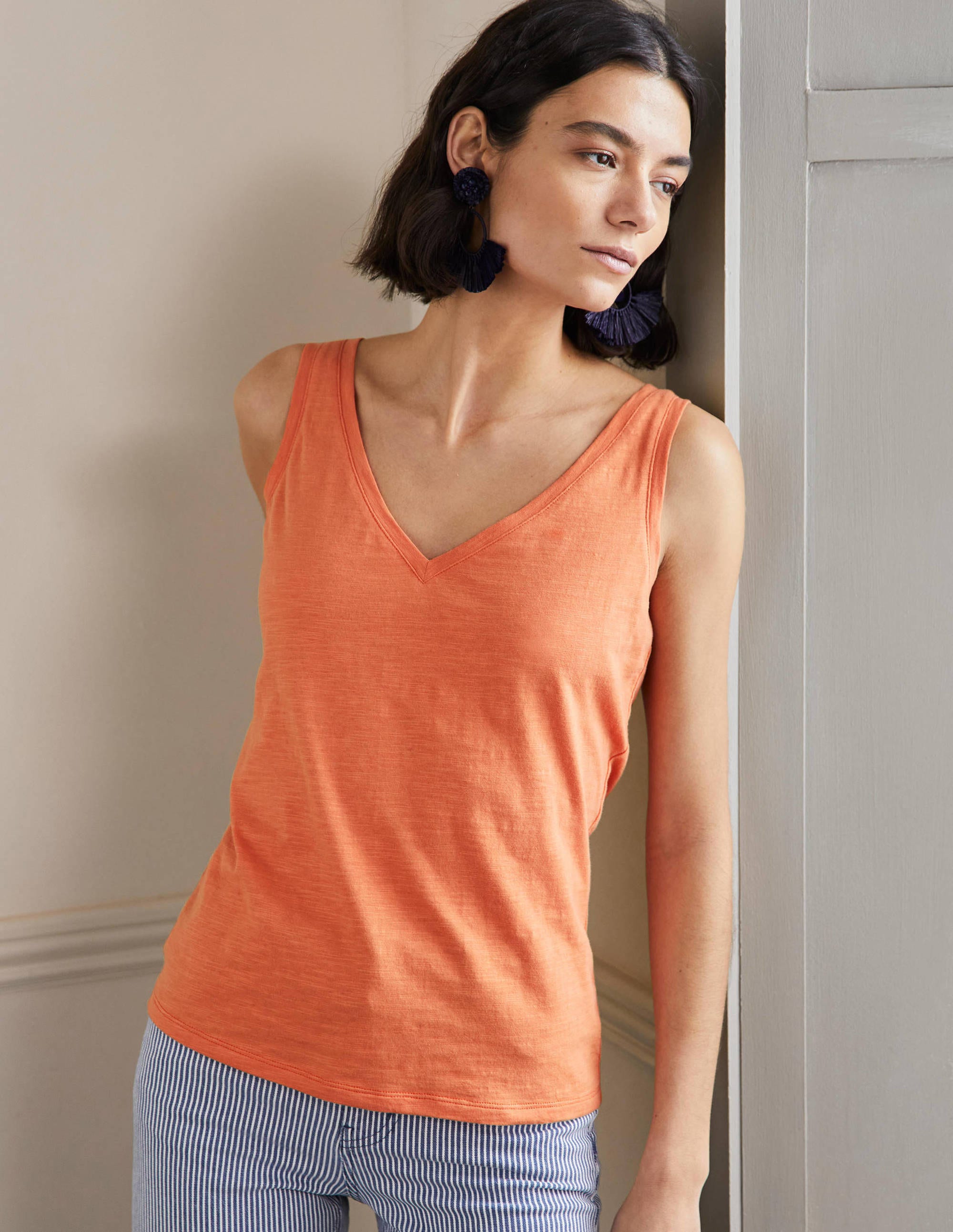 Le débardeur en coton-Orange ancien - Image 4