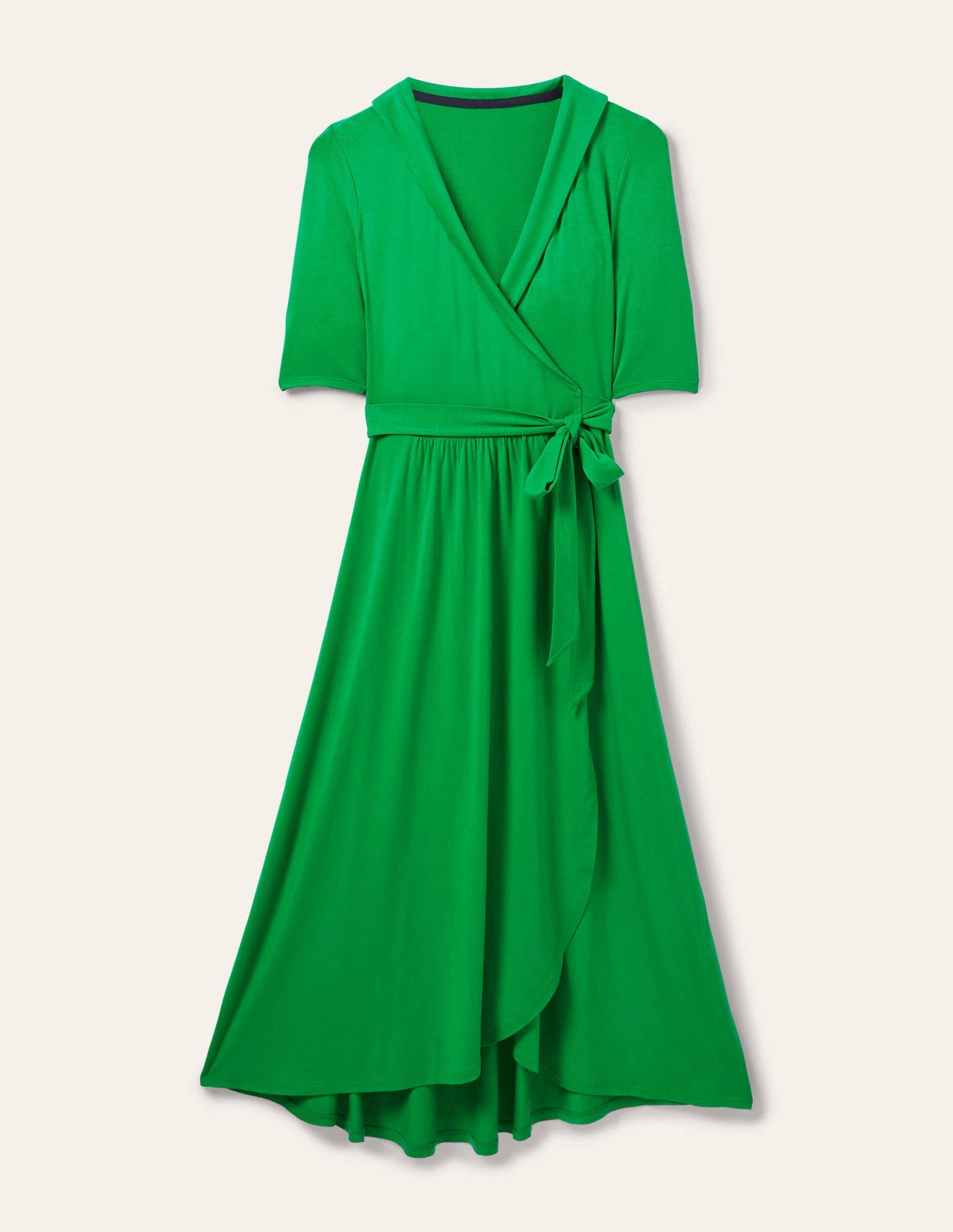 Lavinia Wickelkleid aus Jersey-Sattes Smaragdgrün-6