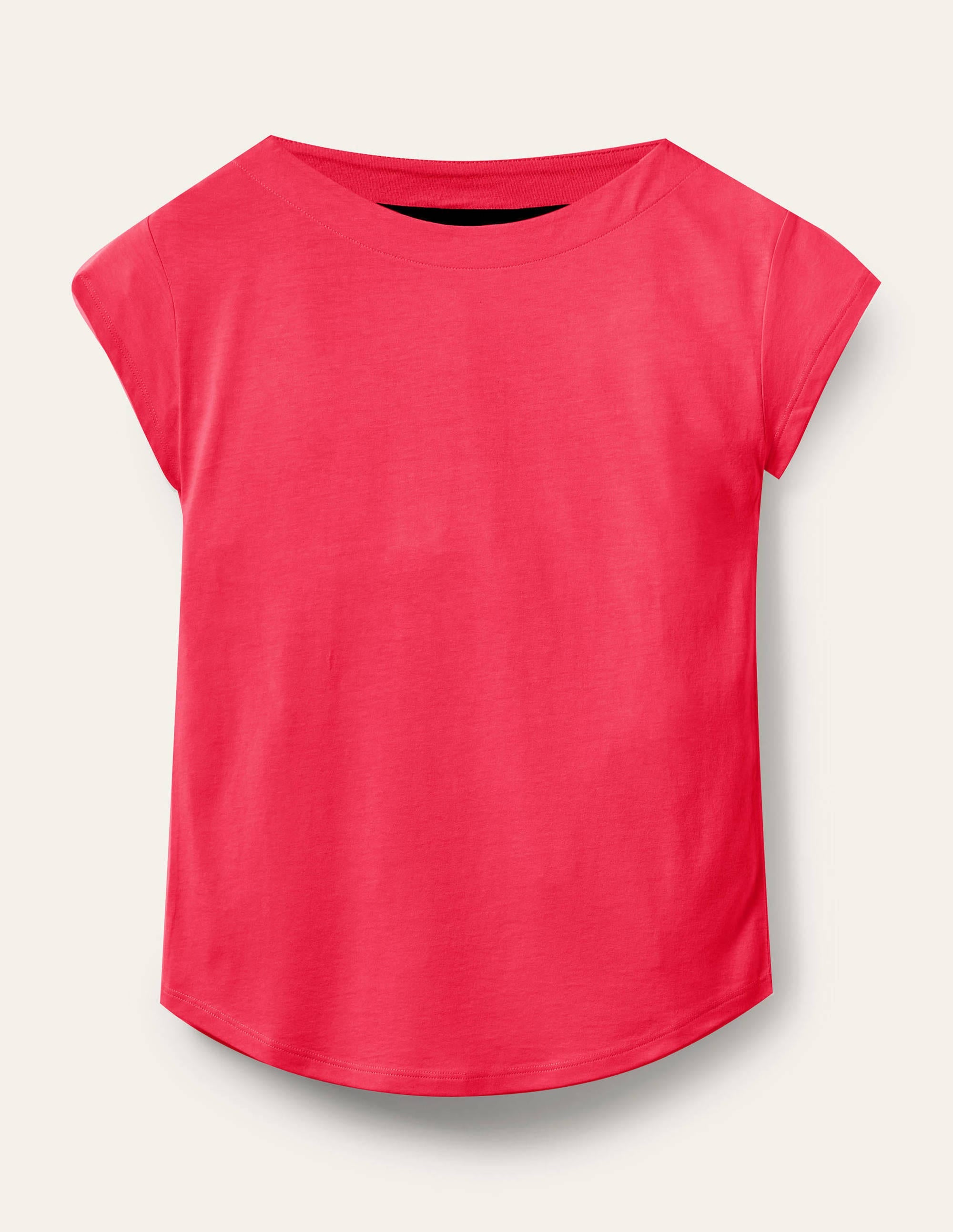 Supersoft Boat Neck T-Shirt-Radish - Image 5