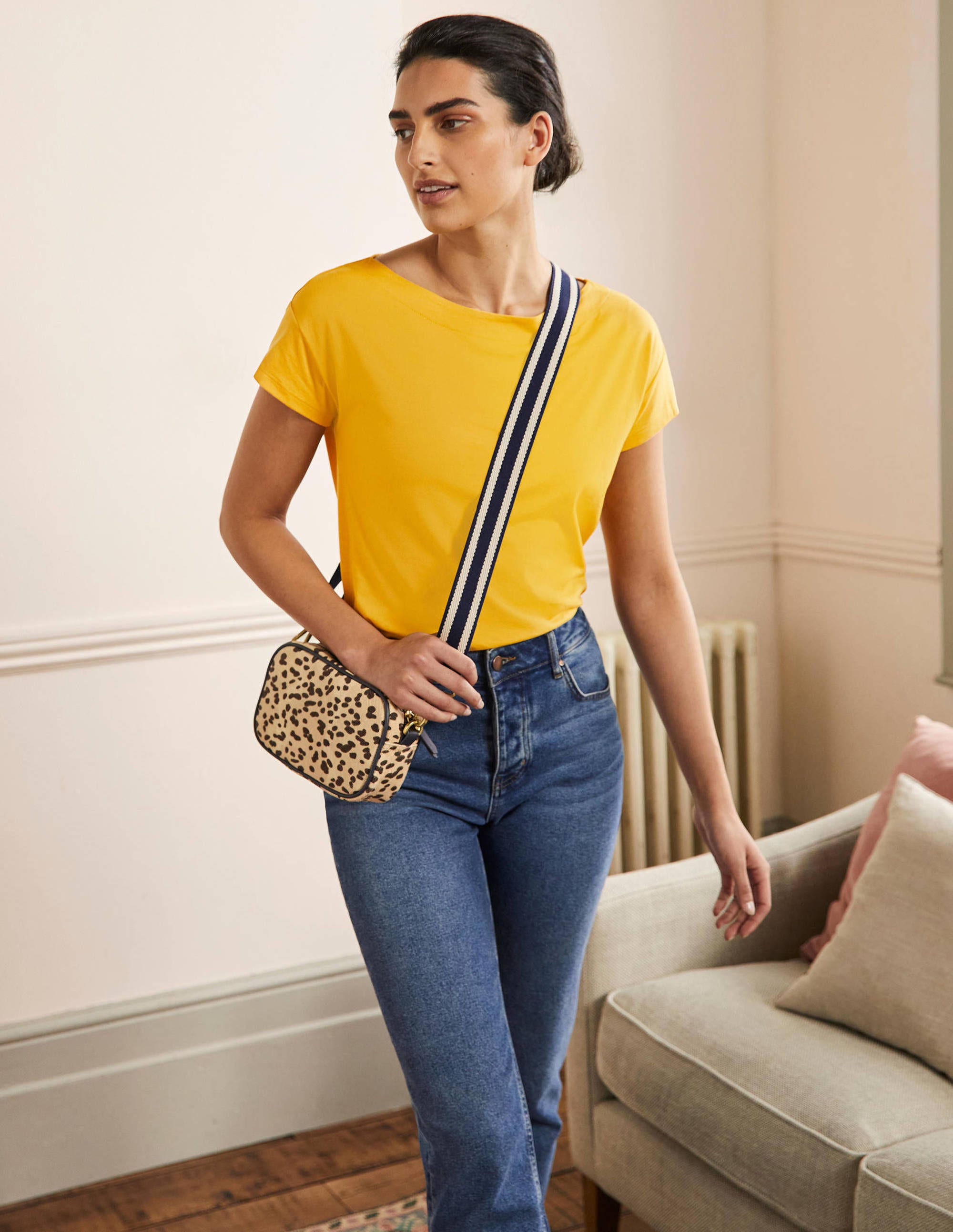 Supersoft Boat Neck T-Shirt-Honeycomb - Image 4