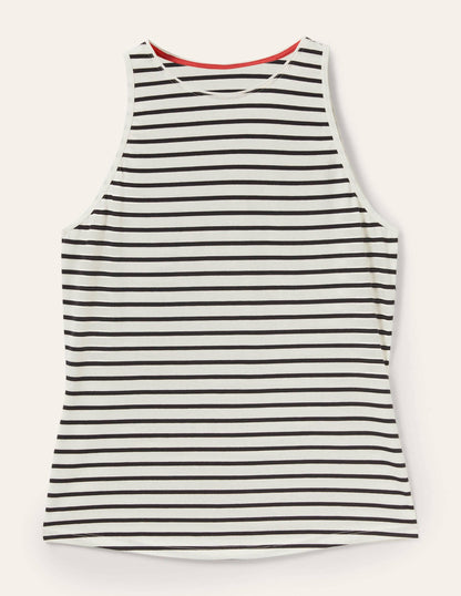 Arabella Jerseyoberteil-Naturweiß/Navy, Gestreift