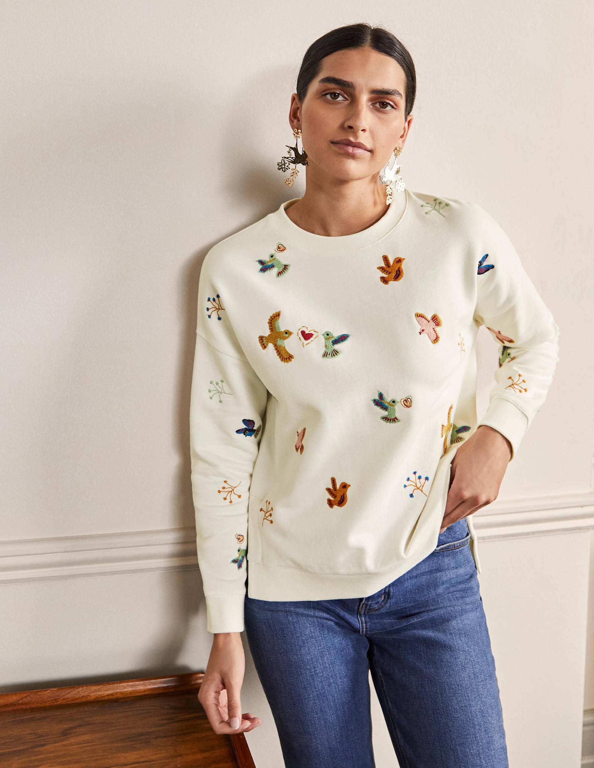 Jasmine Sweatshirt-Naturweiß/Bunt, Stickerei - Image 1
