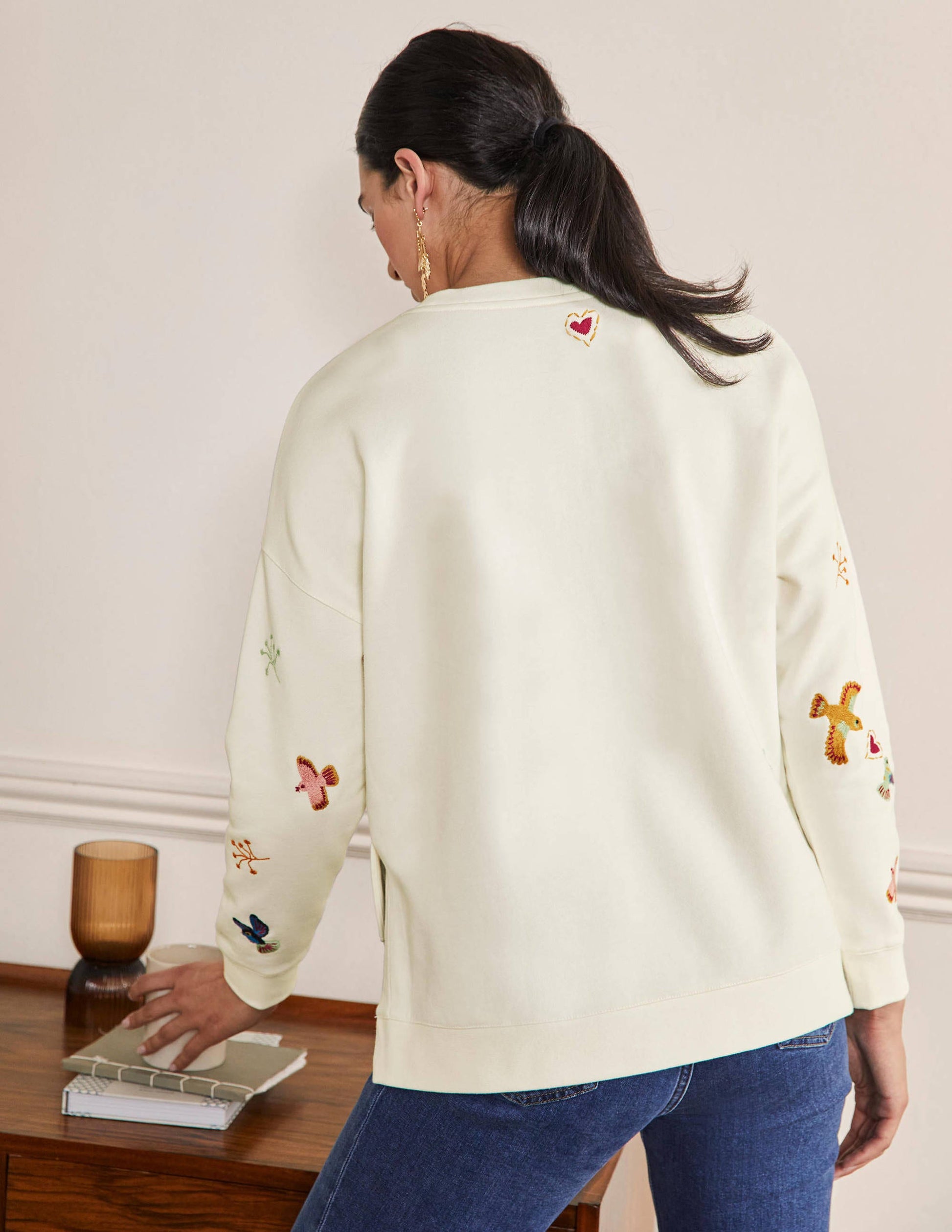 Jasmine Sweatshirt-Naturweiß/Bunt, Stickerei-3