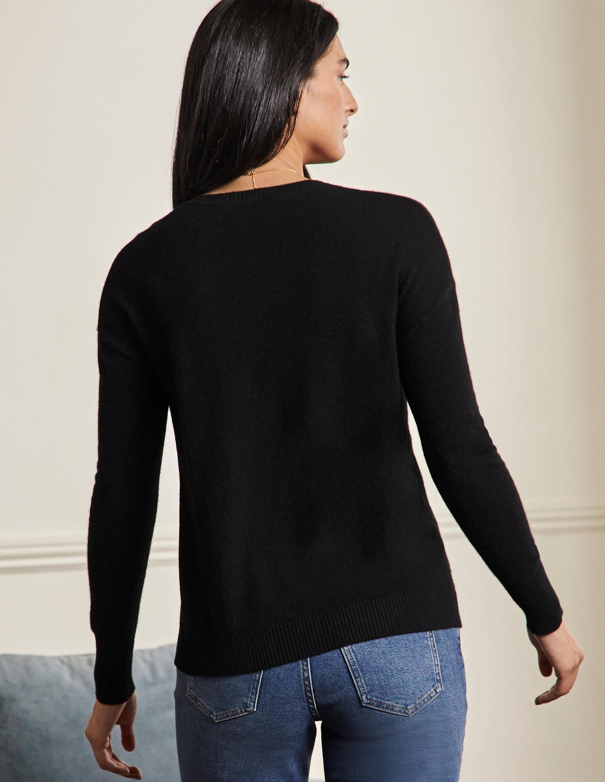 Cashmere Cardigan-Black - Image 3