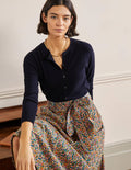 Cashmere Cardigan-Navy