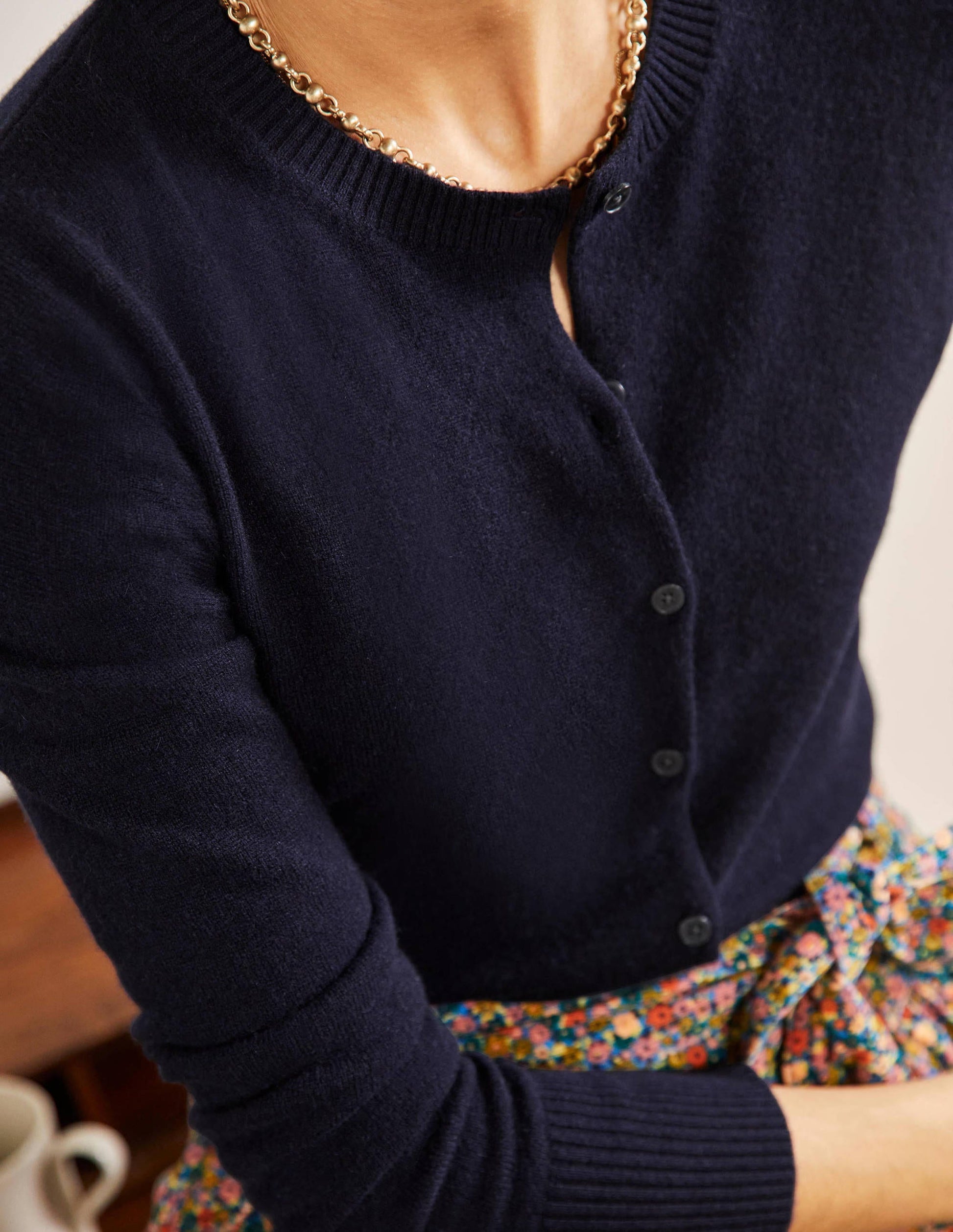 Cashmere Cardigan-Navy-2