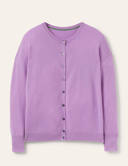 Bequemer Kaschmircardigan-Afrikanisches Violett-6