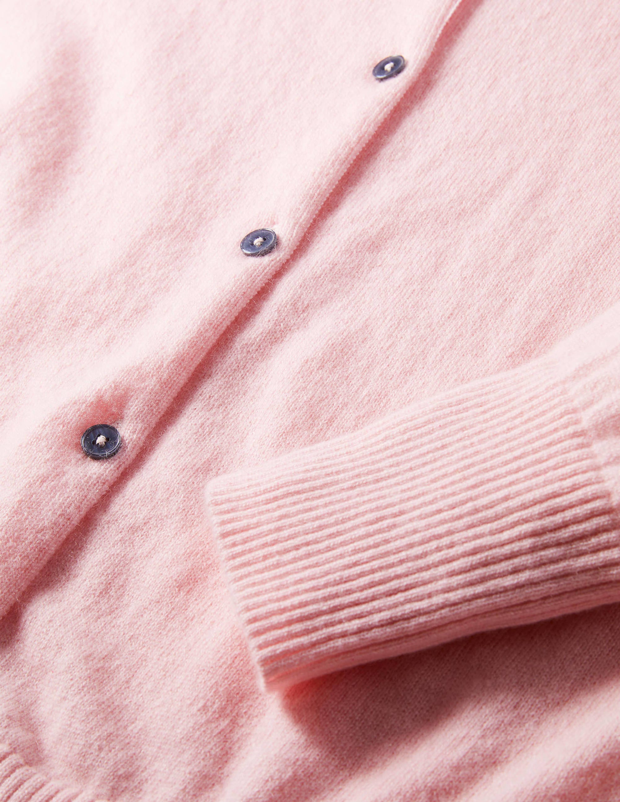 Cardigan court en cachemire-Blush rose - Image 5