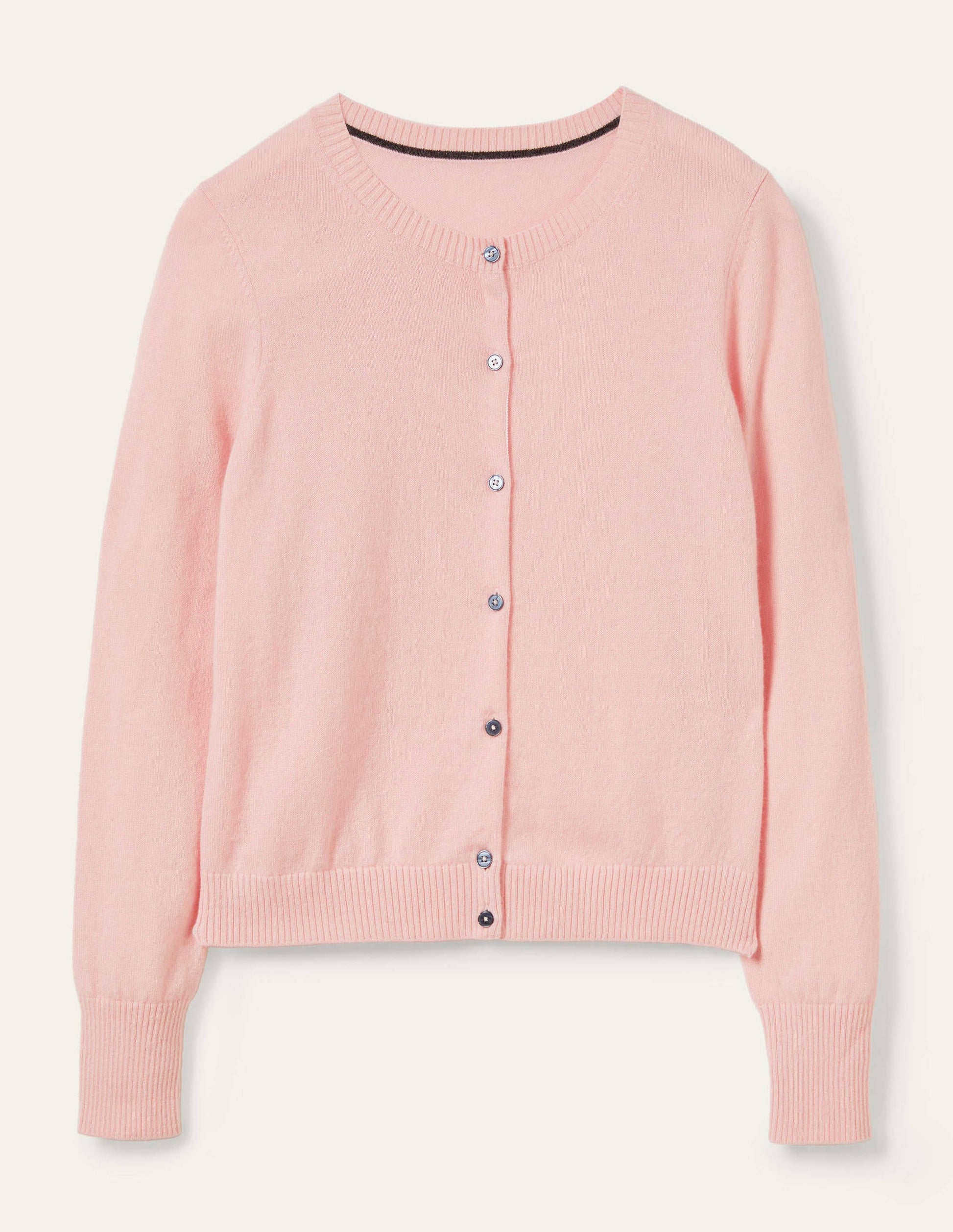 Cardigan court en cachemire-Blush rose-6